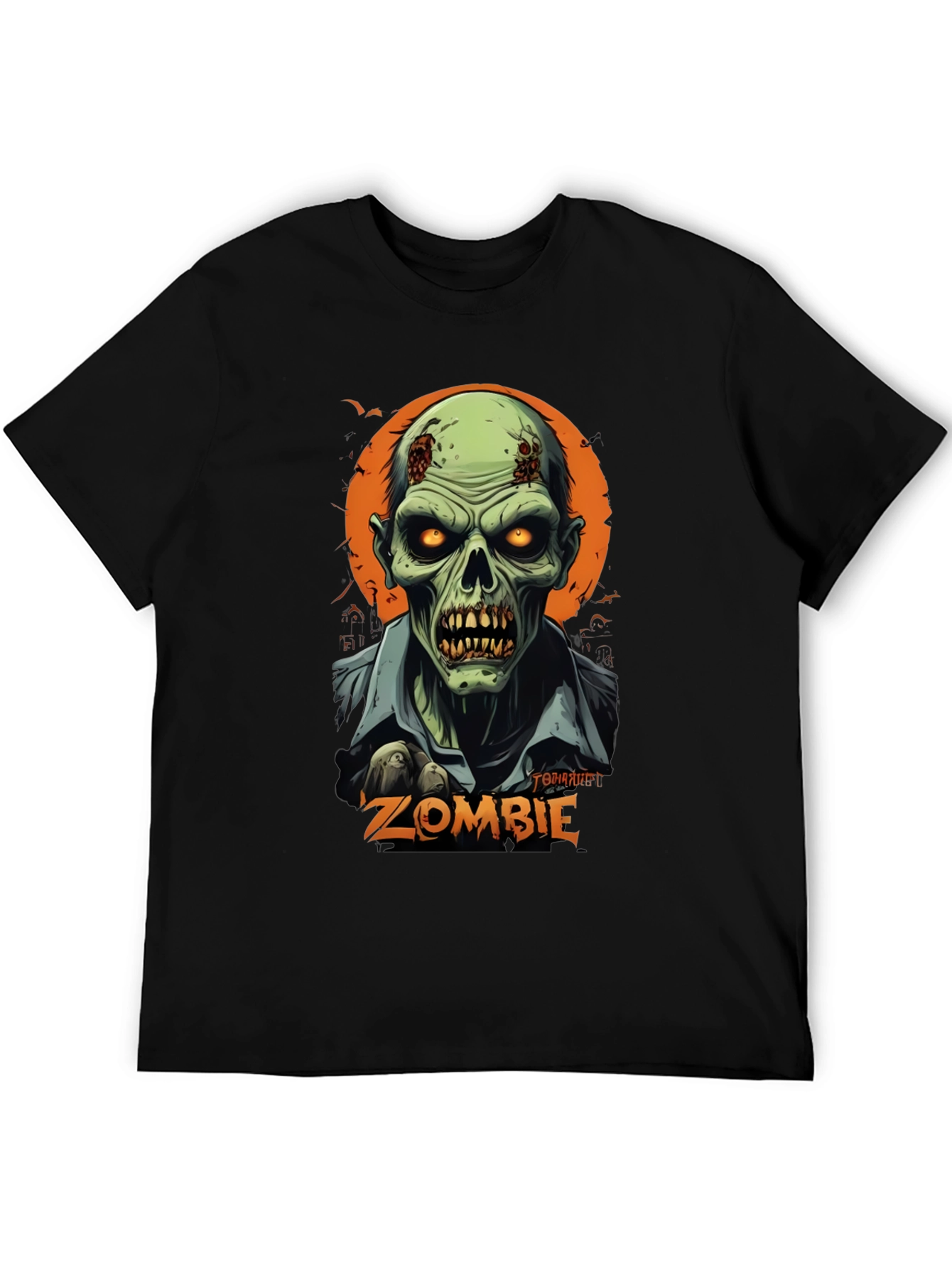 Camiseta Hombre Diseño Zombie Halloween