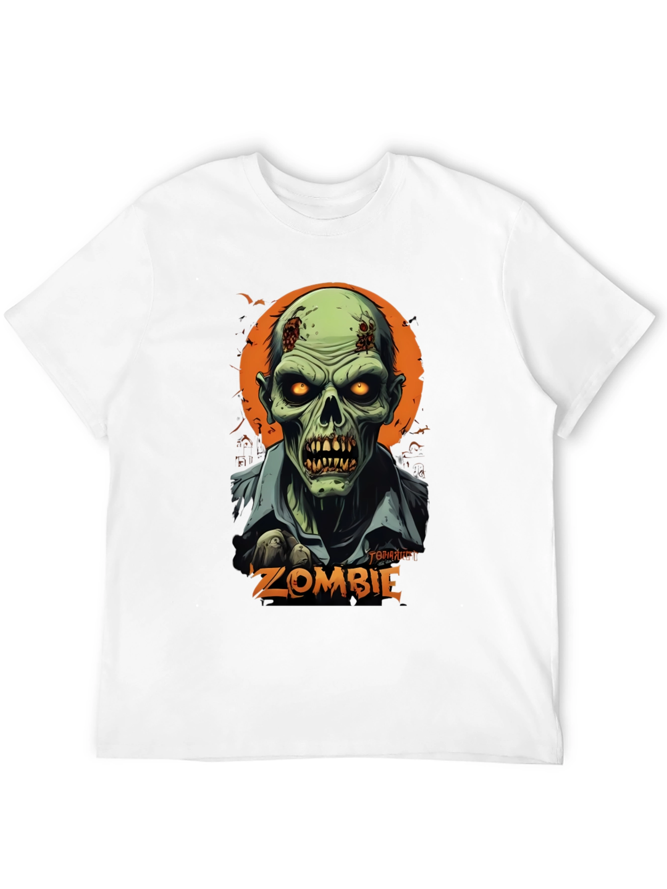 Camiseta Hombre Diseño Zombie Halloween
