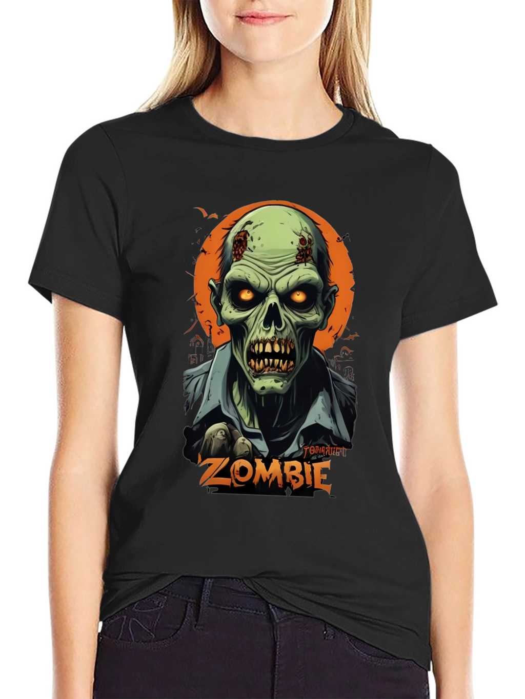 Camiseta Hombre Diseño Zombie Halloween