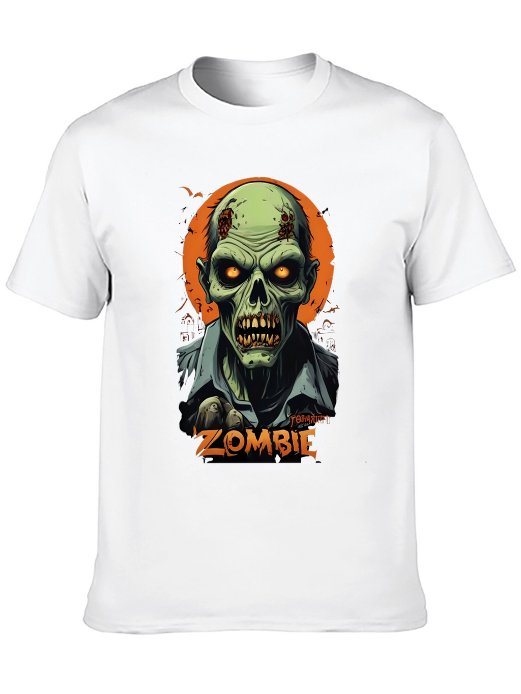 Camiseta Hombre Diseño Zombie Halloween