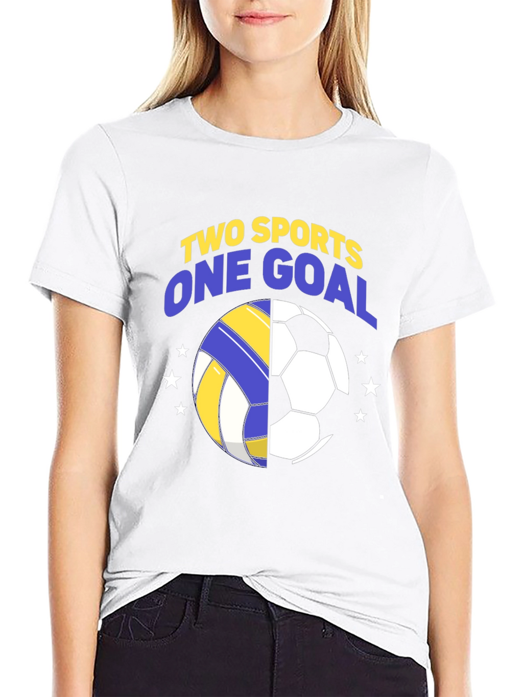 Camiseta Hombre Negra Fútbol y Voleibol