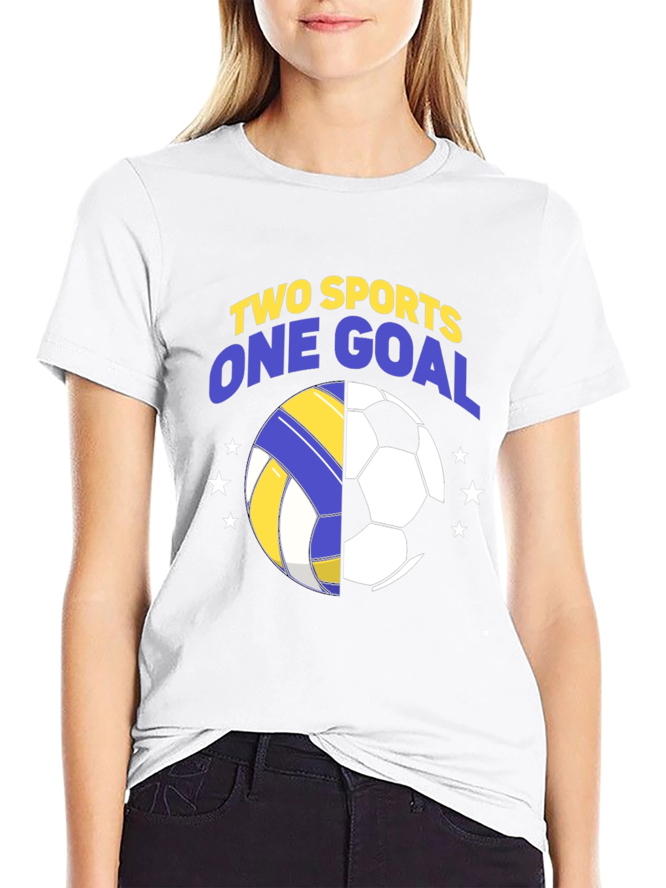 Camiseta Hombre Negra Fútbol y Voleibol