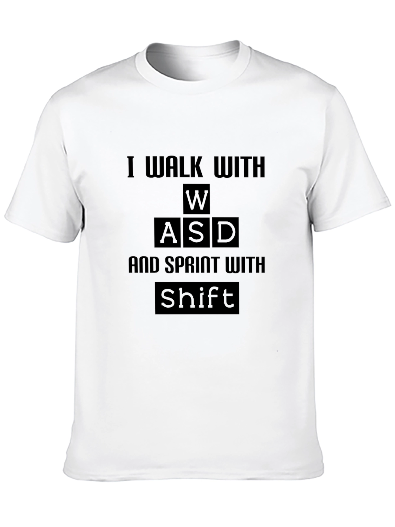 Camiseta Gamer Negra: I Walk With WASD