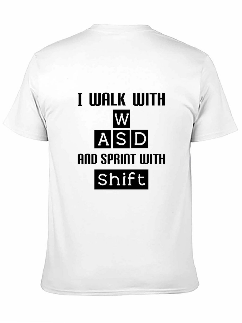 Camiseta Gamer Negra: I Walk With WASD
