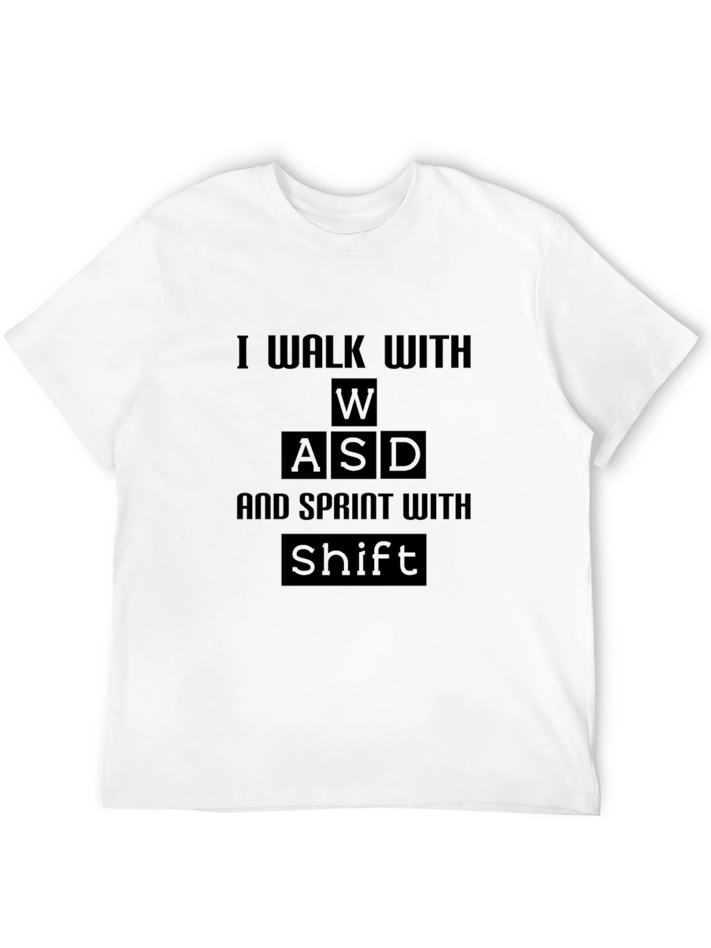 Camiseta Gamer Negra: I Walk With WASD