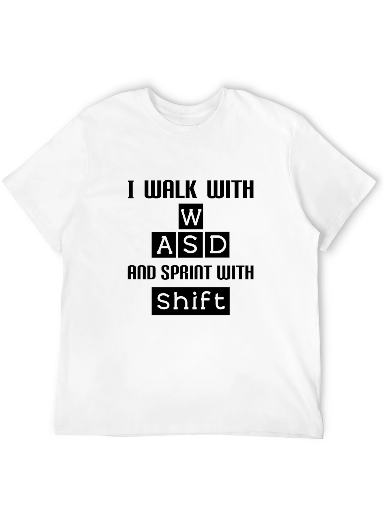 Camiseta Gamer Negra: I Walk With WASD