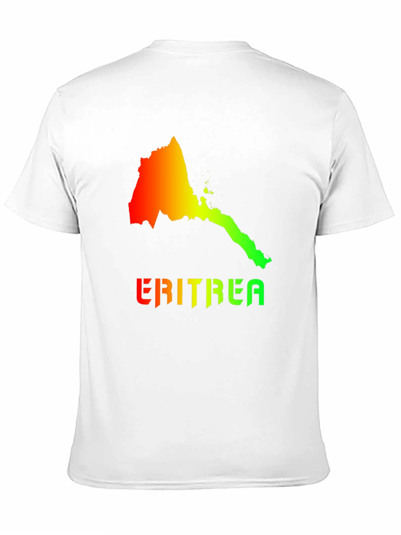 Camiseta Eritrea Mapa Colores Bandera