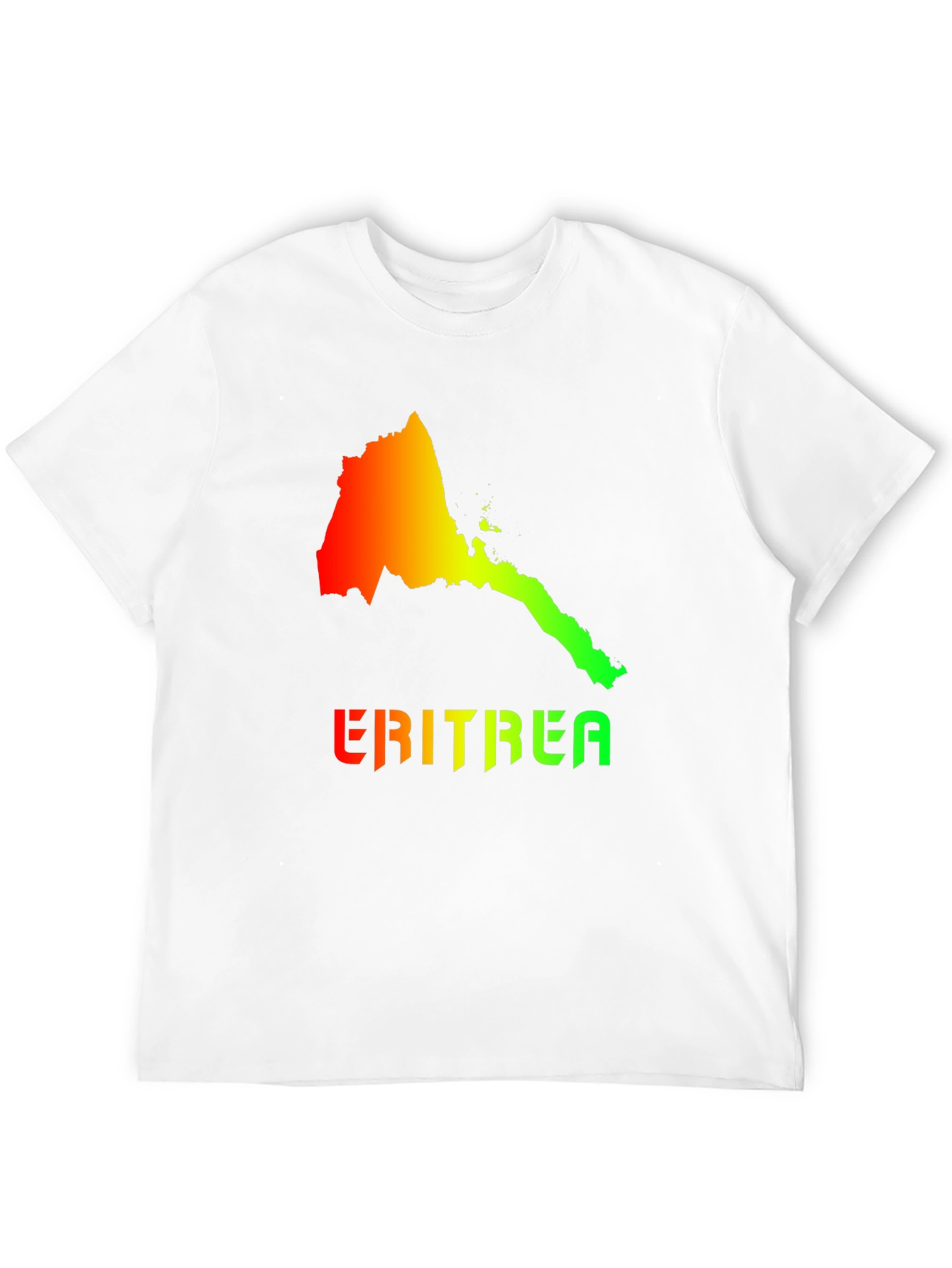 Camiseta Eritrea Mapa Colores Bandera
