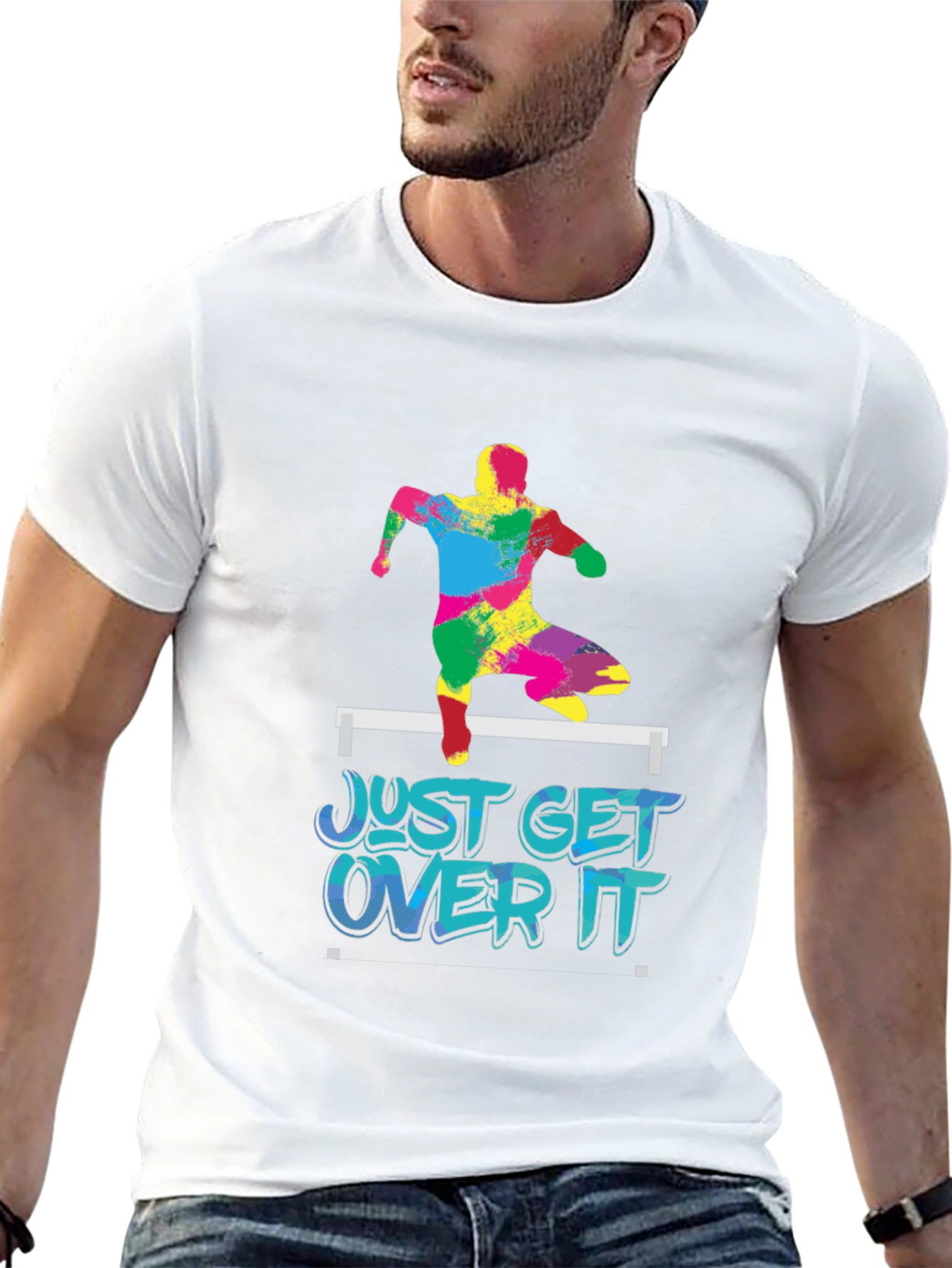 Camiseta Hombre Negra - Just Get Over It