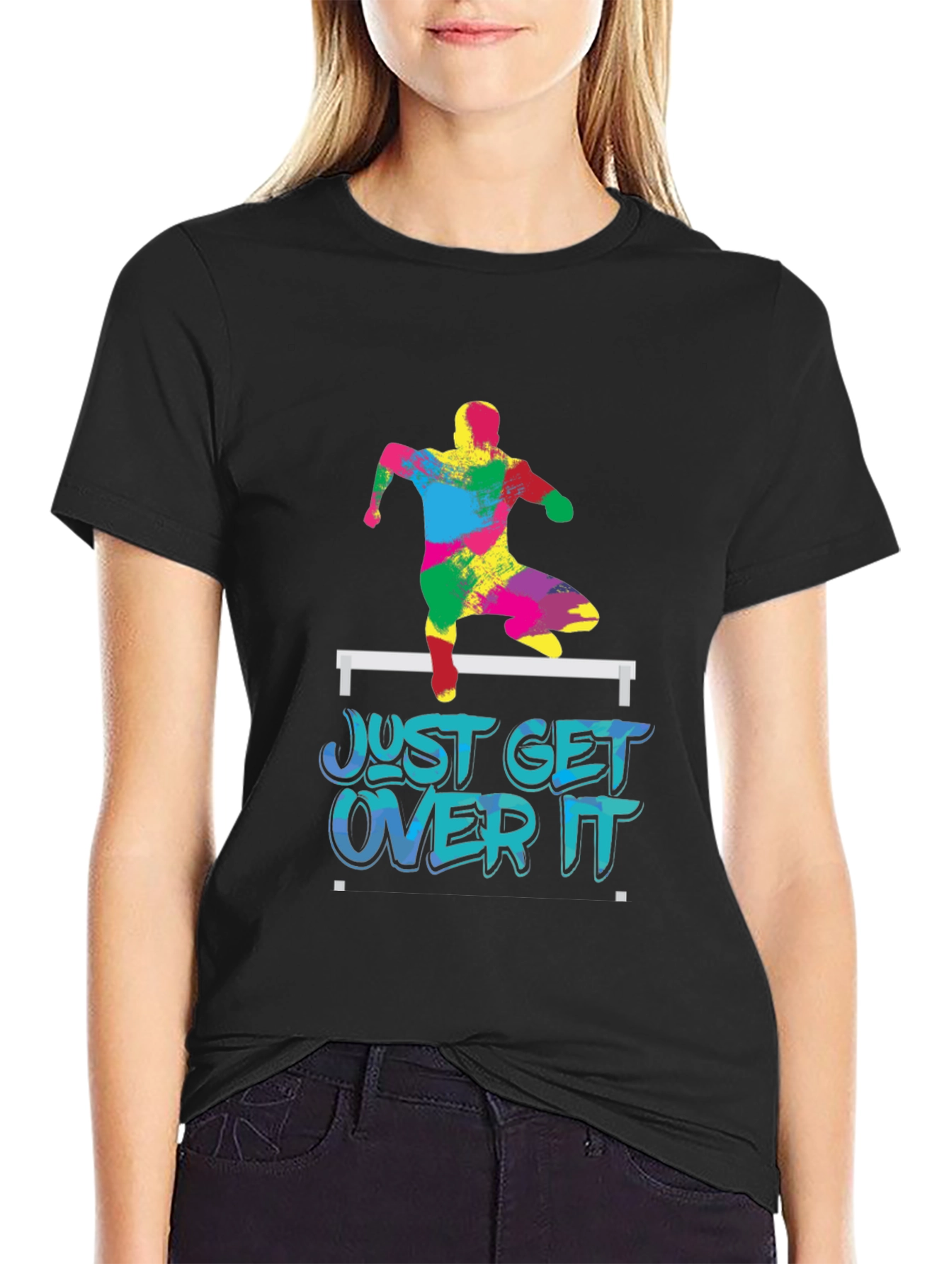 Camiseta Hombre Negra - Just Get Over It
