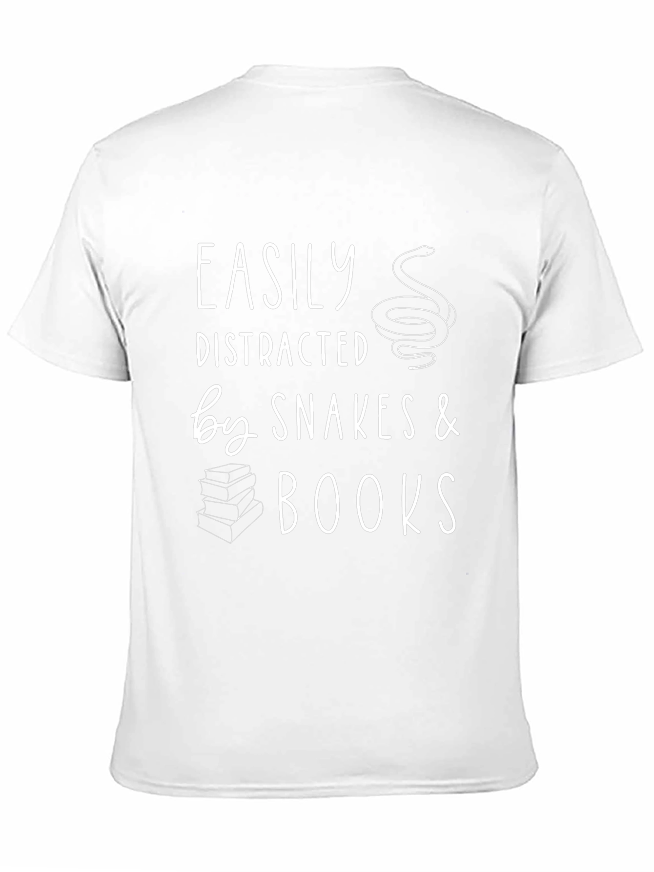 Camiseta Fácilmente Distraído por Serpientes y Libros