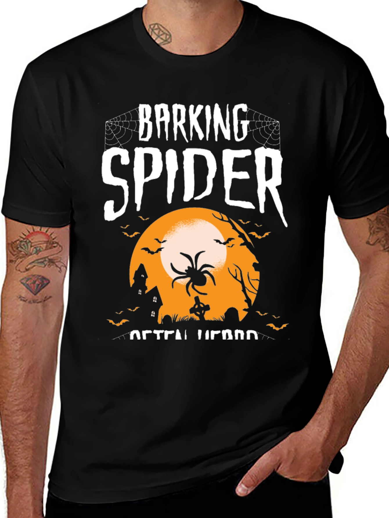 Camiseta Halloween Araña Ladrando