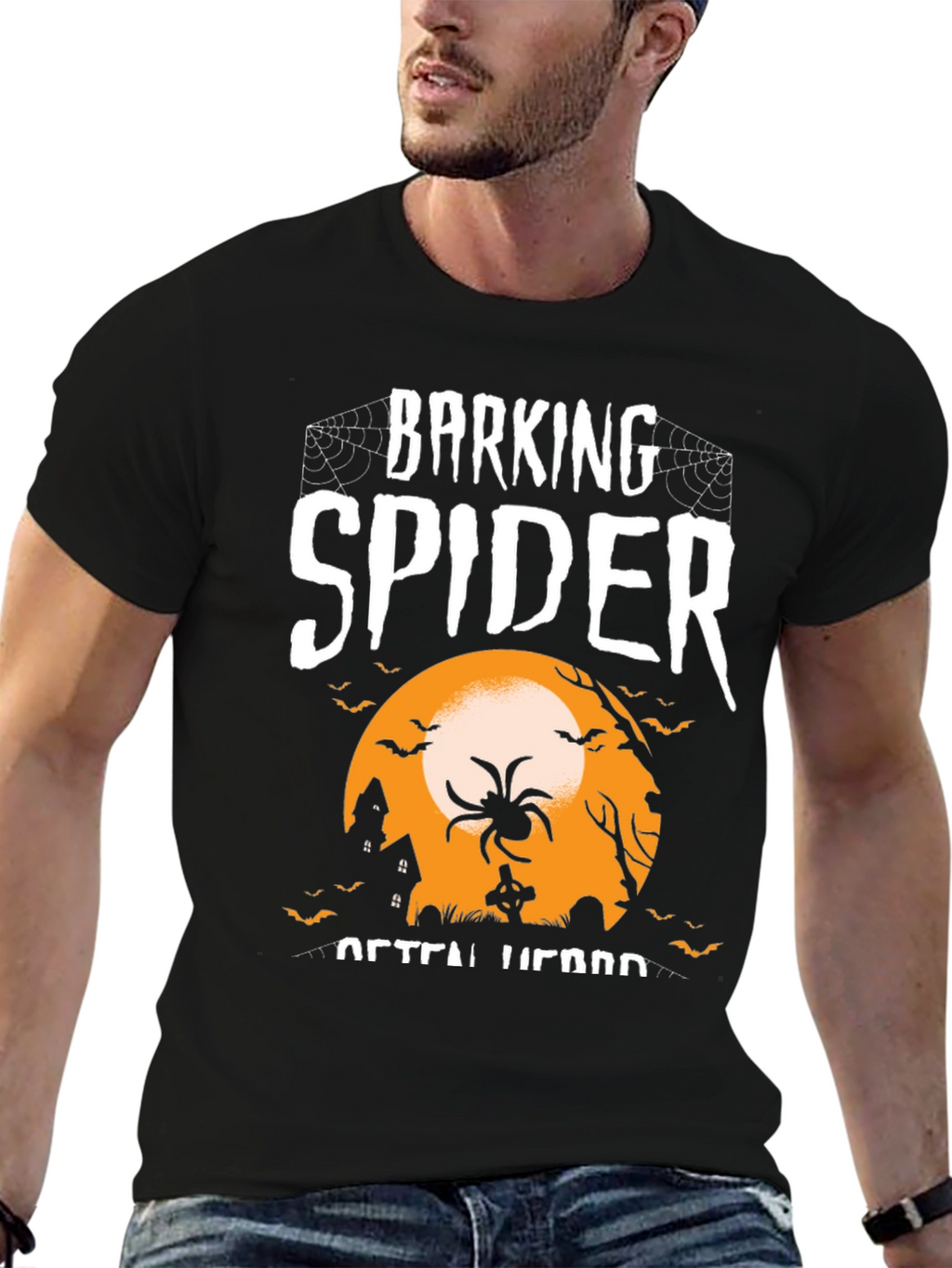 Camiseta Halloween Araña Ladrando