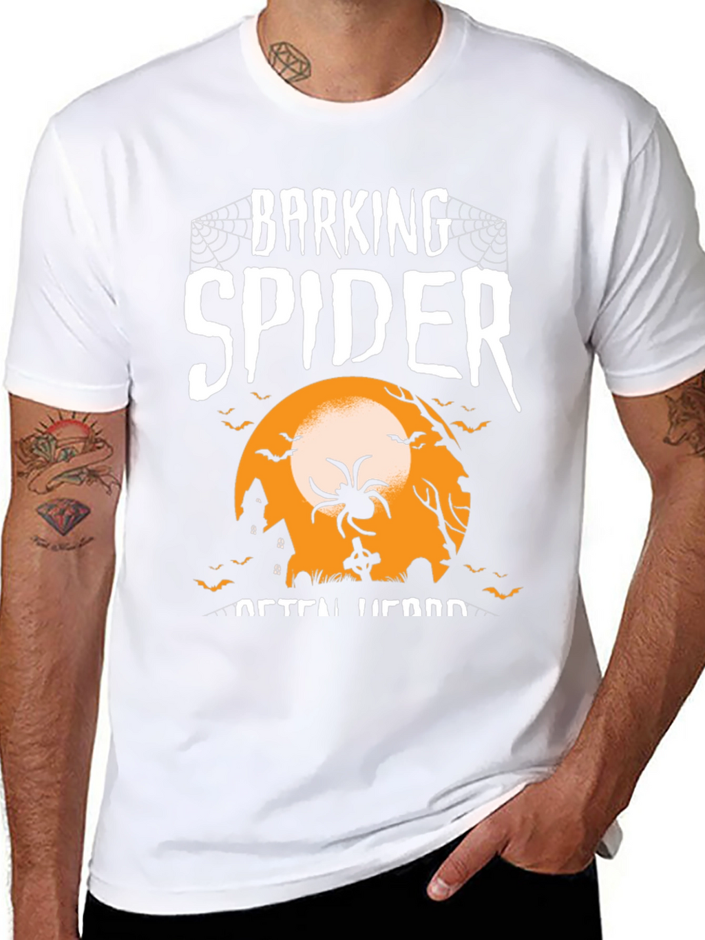 Camiseta Halloween Araña Ladrando