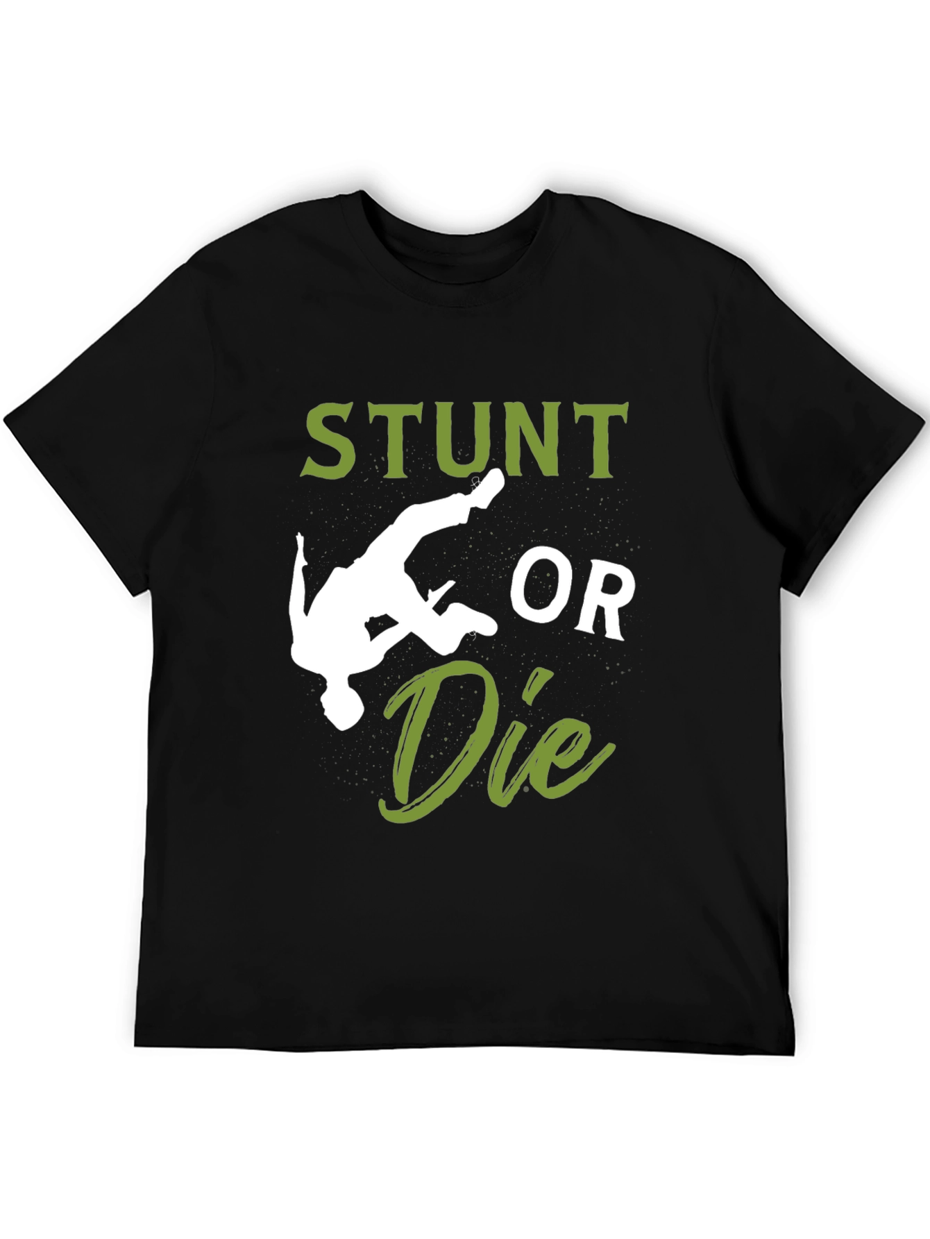 Camiseta Hombre Negra: Stunt or Die