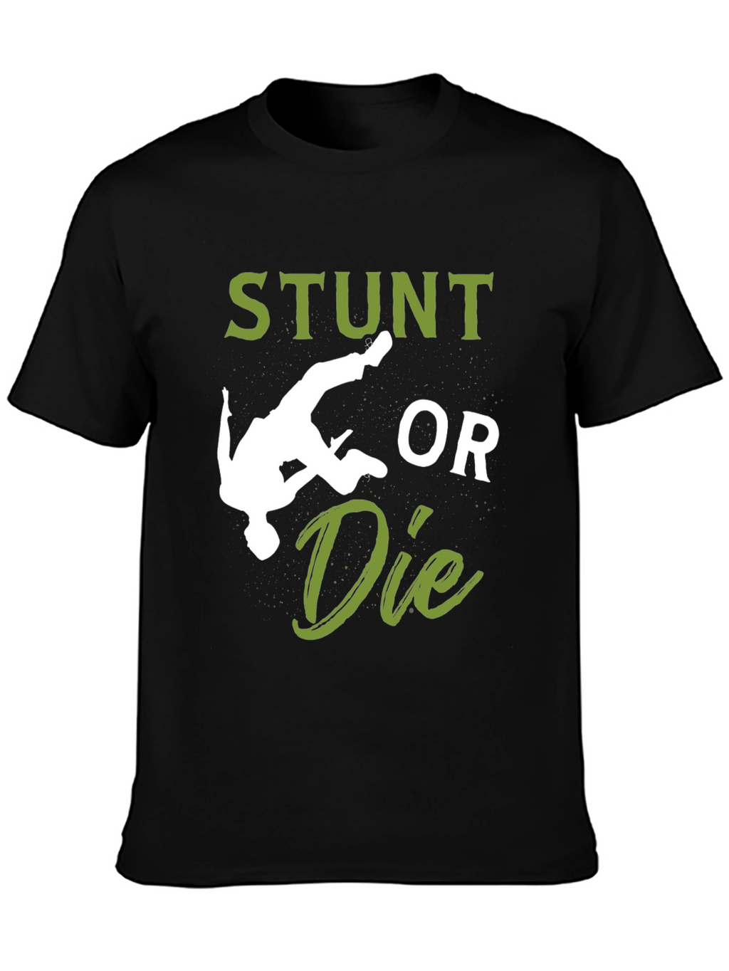 Camiseta Hombre Negra: Stunt or Die