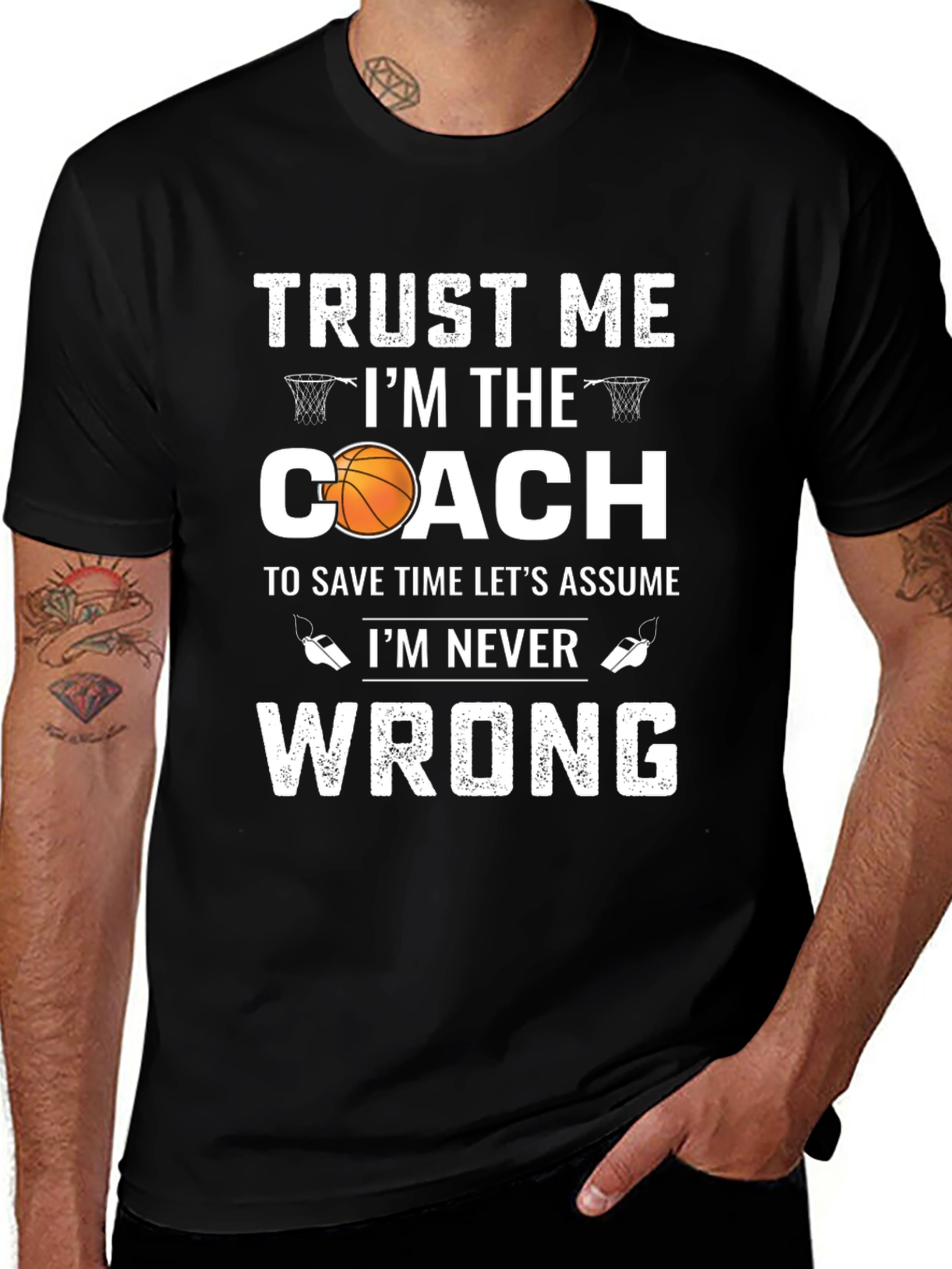 Camiseta de baloncesto - Entrenador siempre tiene la razón