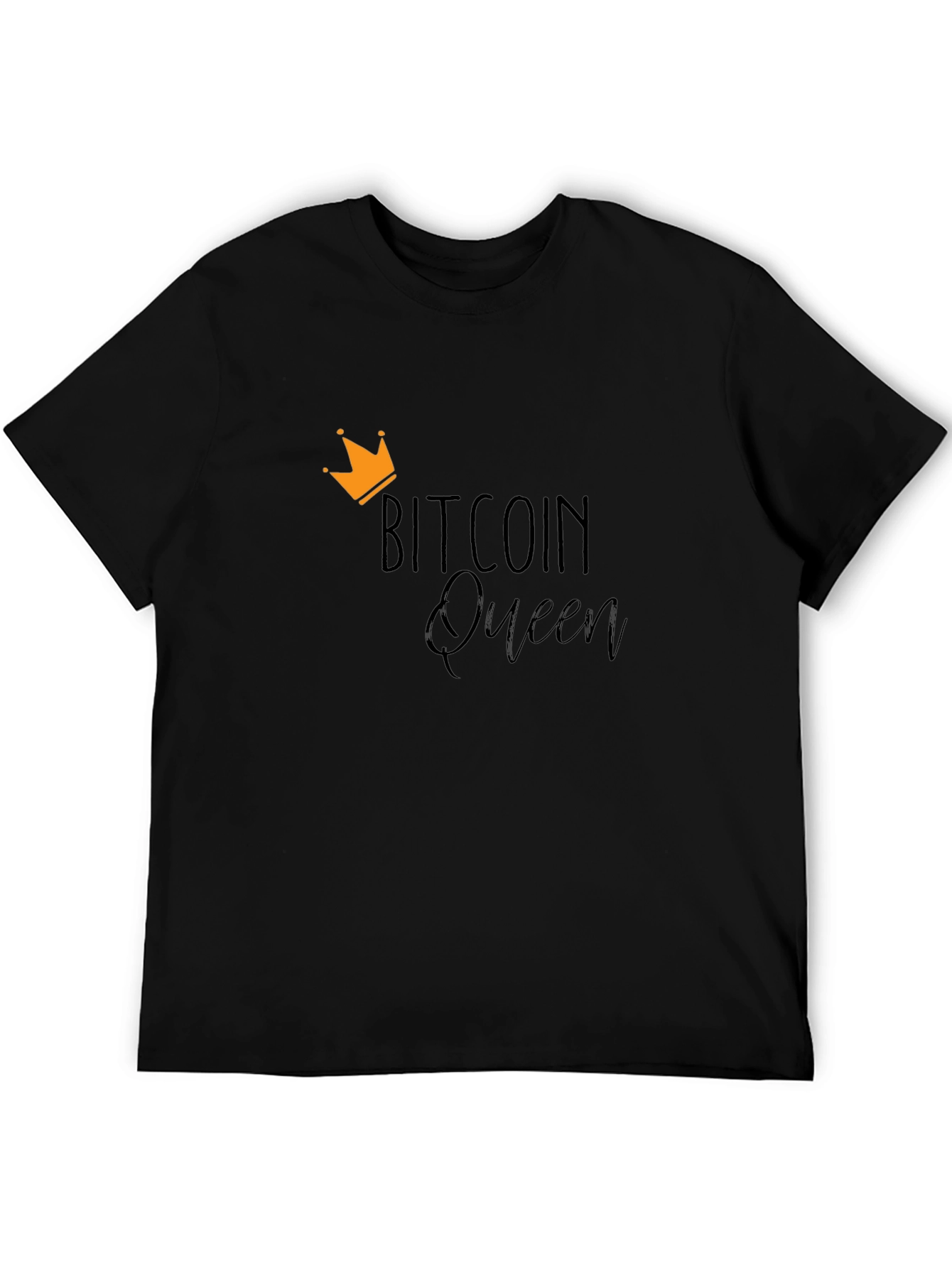 Bitcoin Queen Camiseta Negra para Hombre