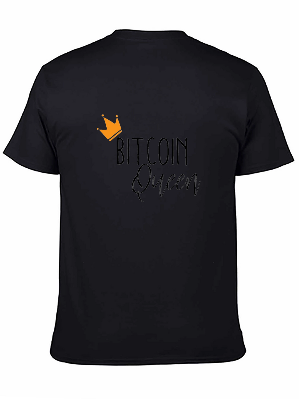 Bitcoin Queen Camiseta Negra para Hombre
