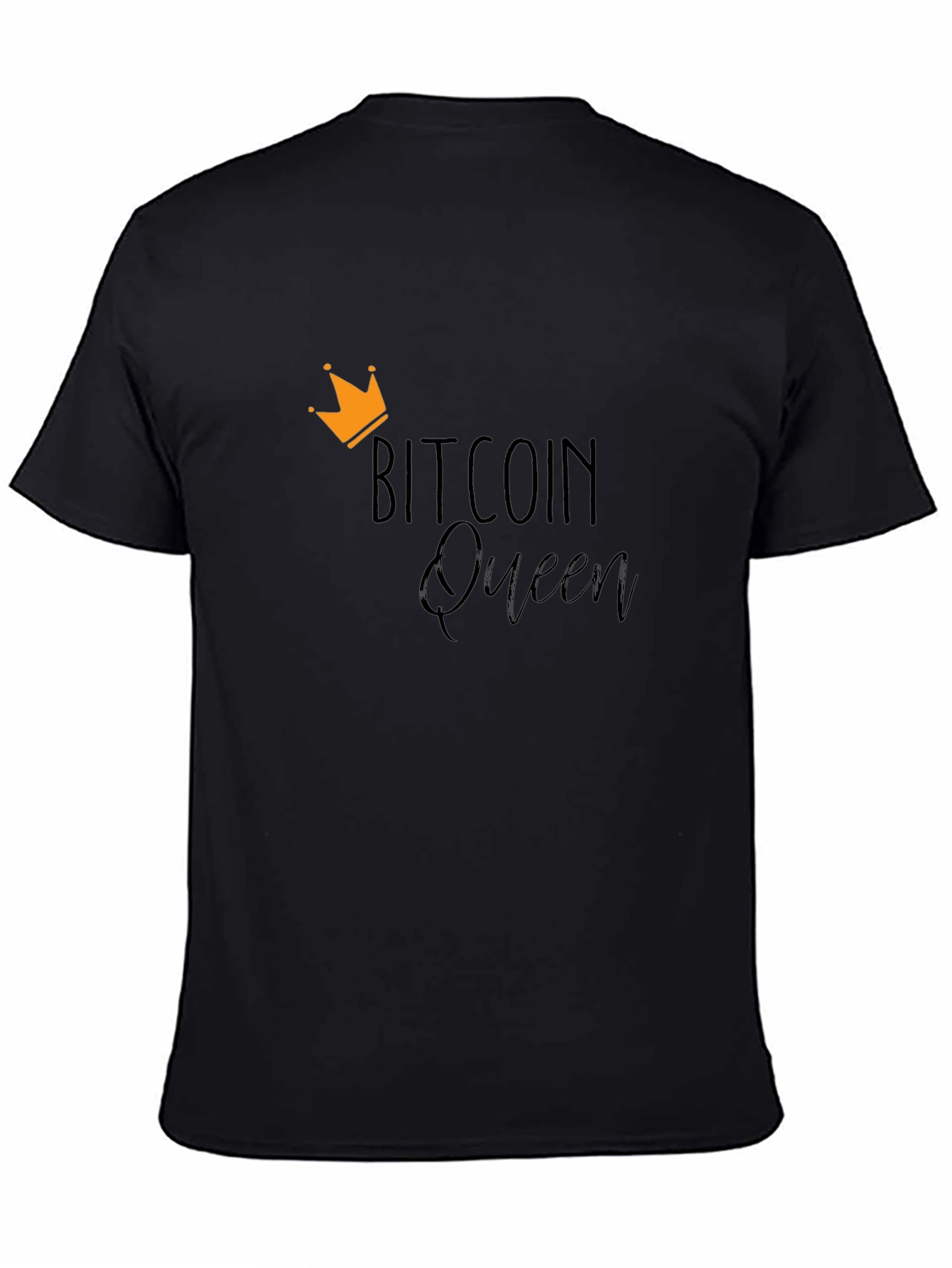 Bitcoin Queen Camiseta Negra para Hombre