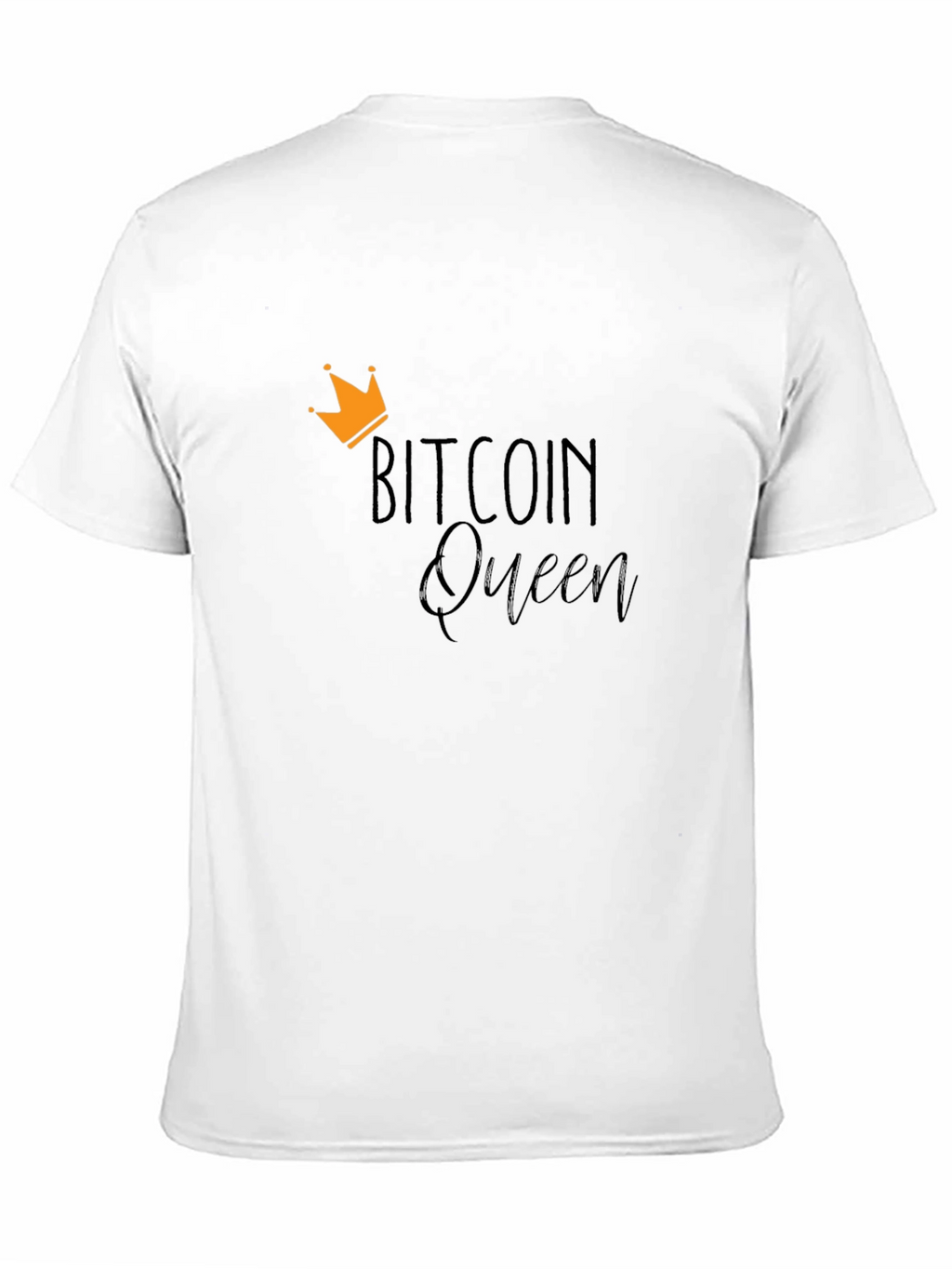 Bitcoin Queen Camiseta Negra para Hombre