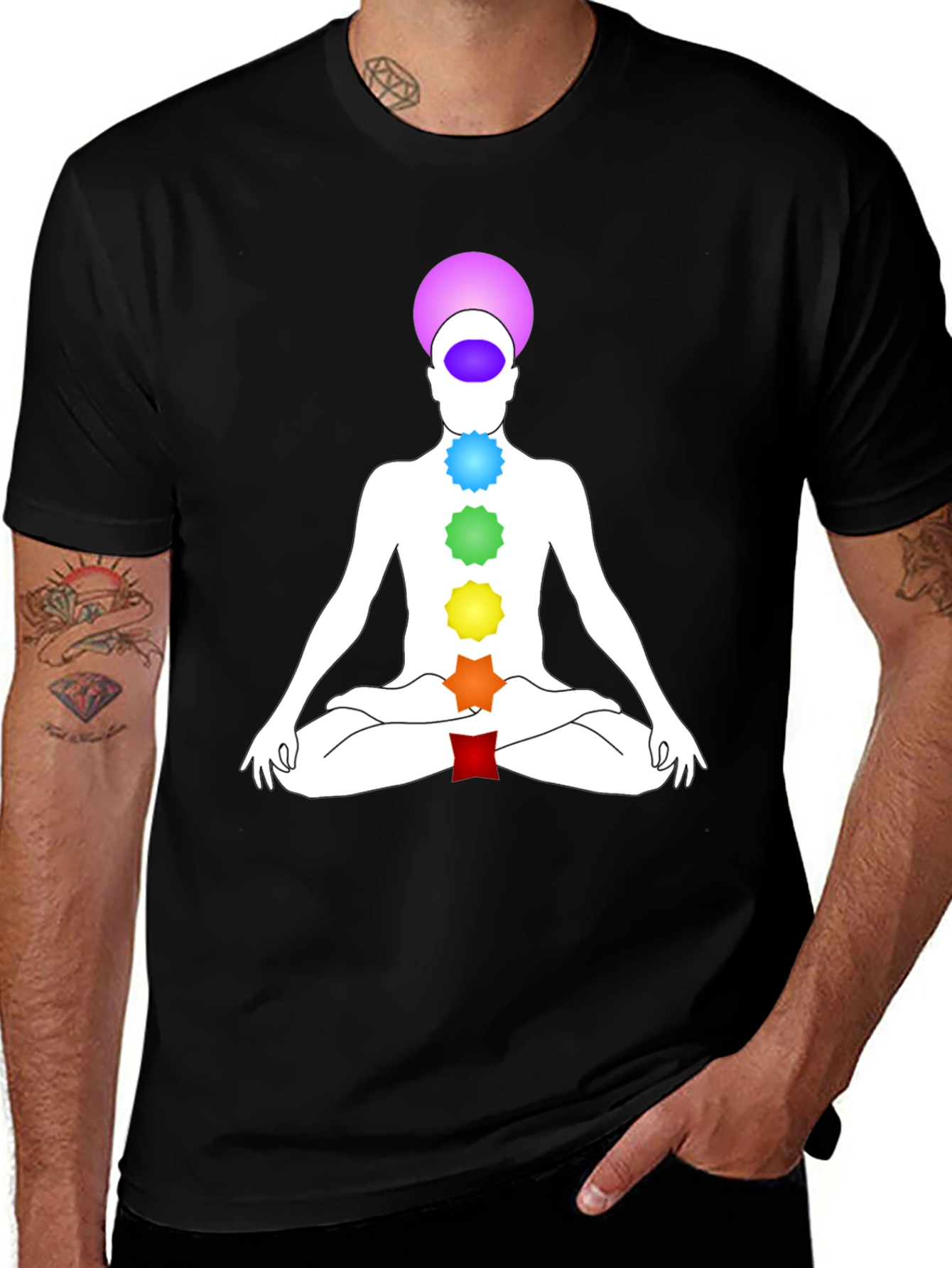 Camiseta Chakra Yoga Meditación Hombre