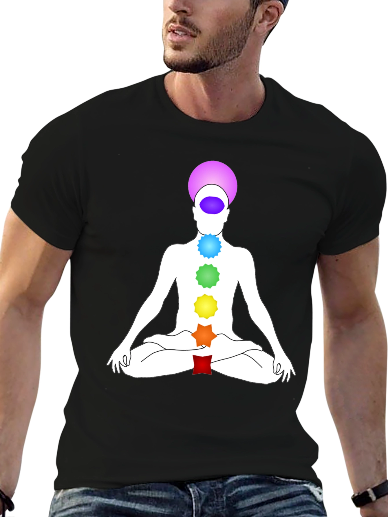 Camiseta Chakra Yoga Meditación Hombre