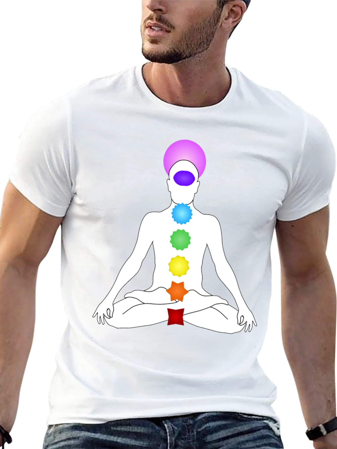 Camiseta Chakra Yoga Meditación Hombre