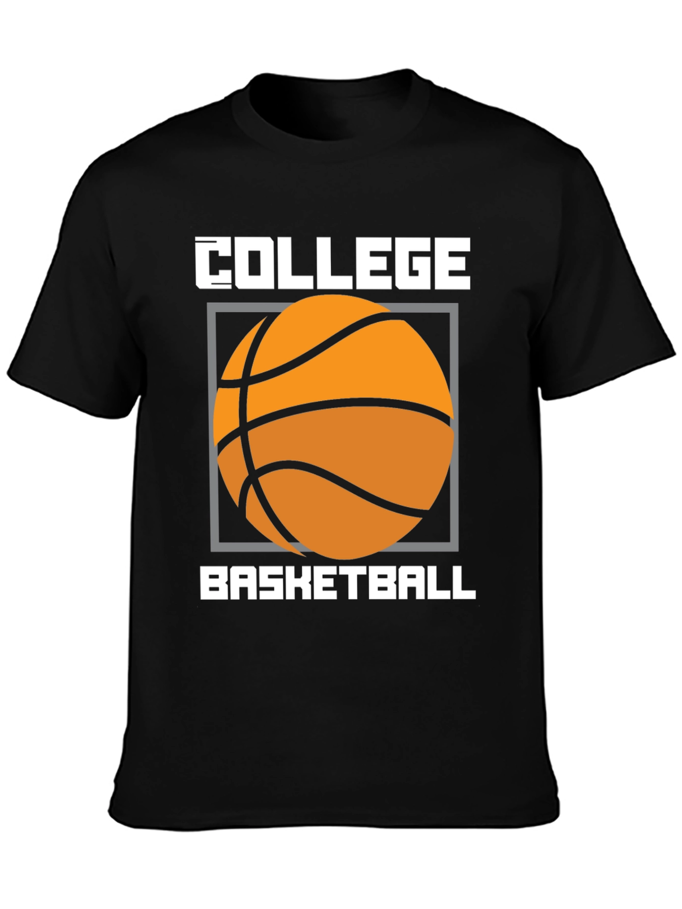 Camiseta Baloncesto Universitario Diseño Gráfico Negro