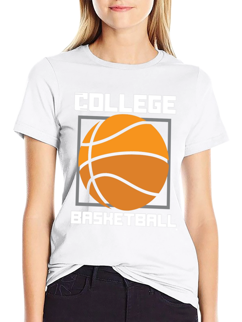 Camiseta Baloncesto Universitario Diseño Gráfico Negro