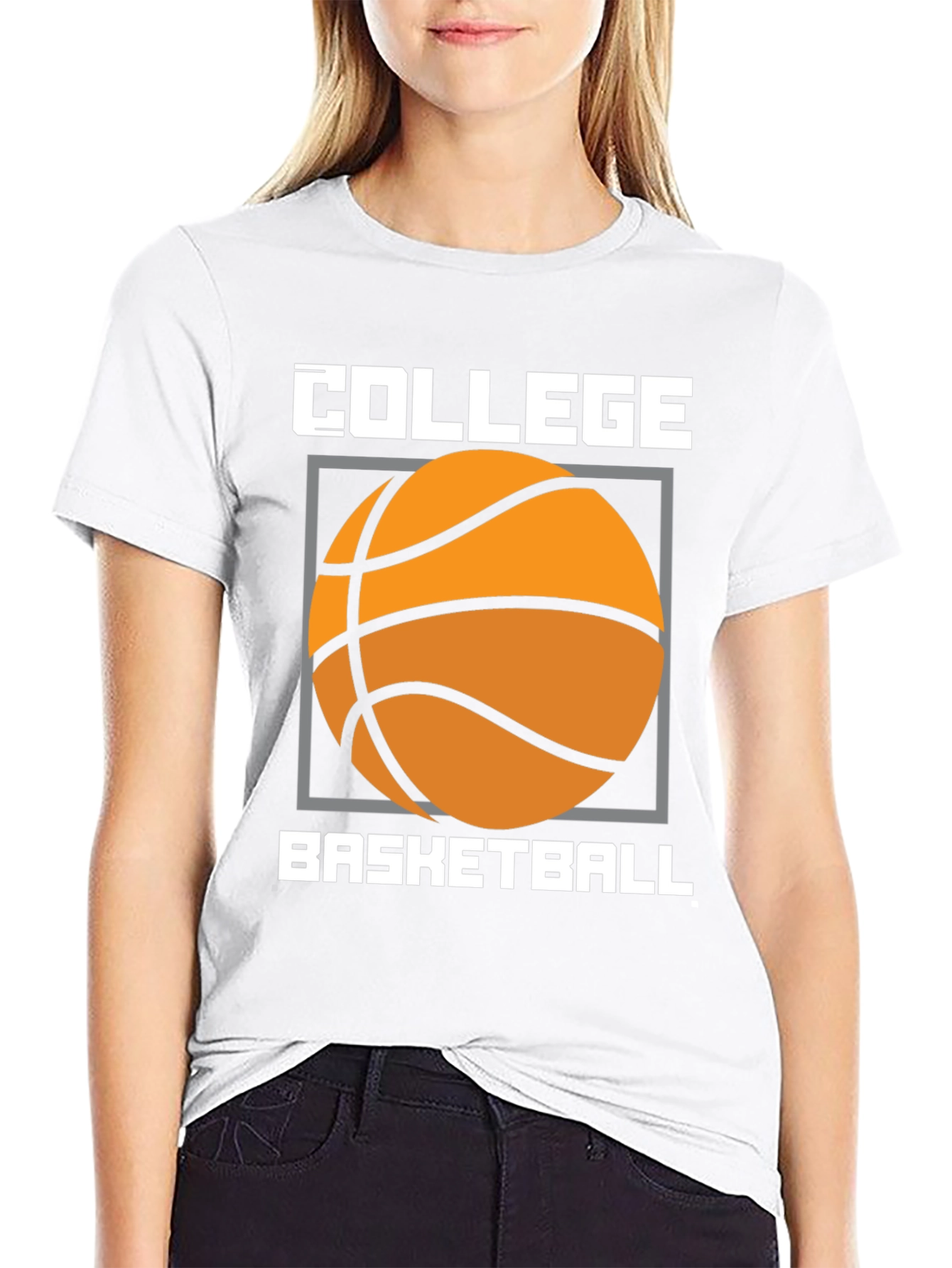Camiseta Baloncesto Universitario Diseño Gráfico Negro