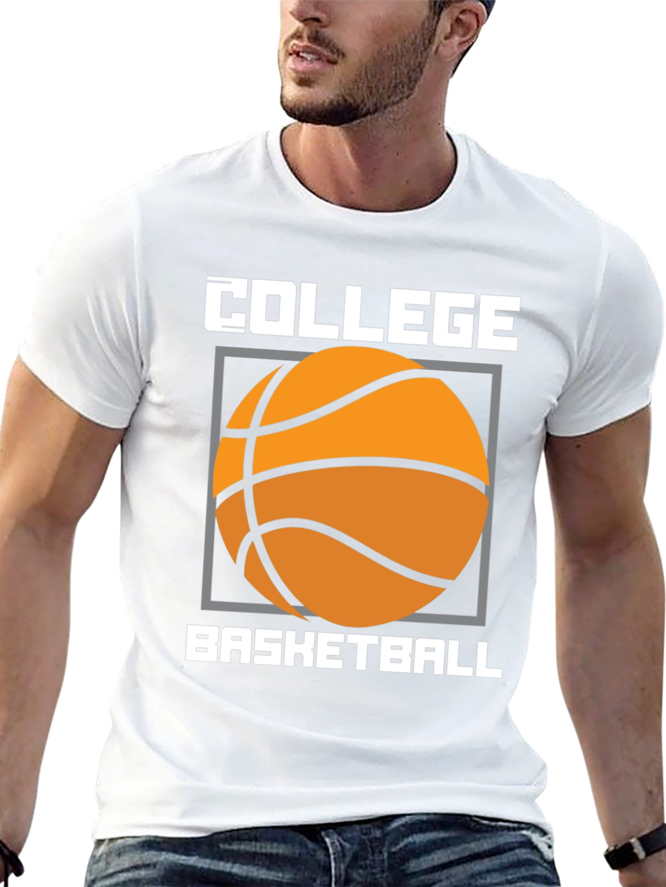 Camiseta Baloncesto Universitario Diseño Gráfico Negro