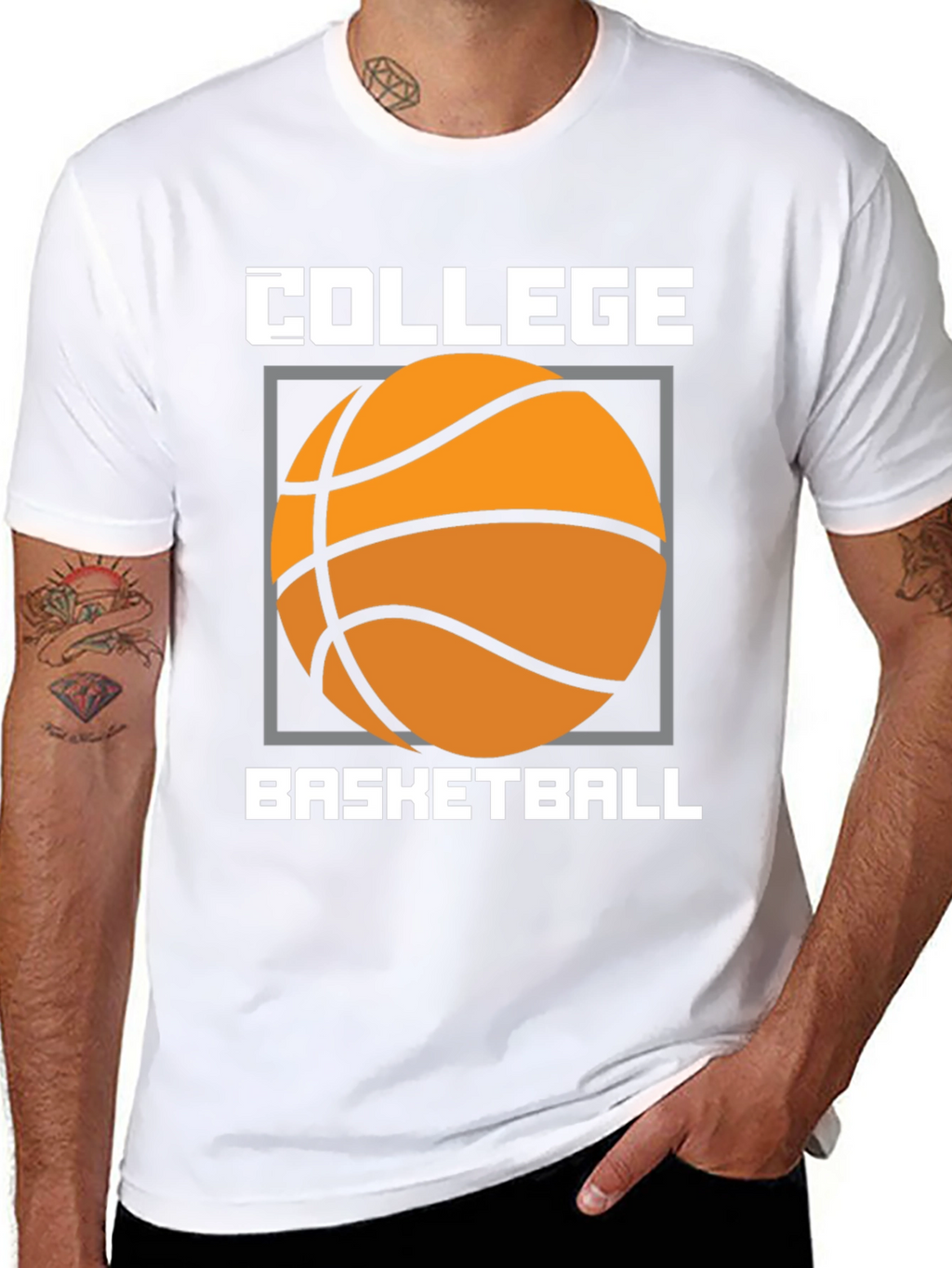 Camiseta Baloncesto Universitario Diseño Gráfico Negro