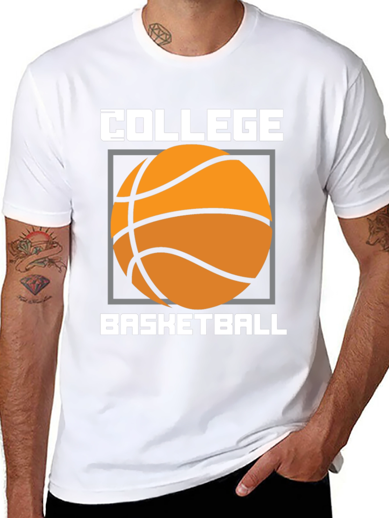 Camiseta Baloncesto Universitario Diseño Gráfico Negro