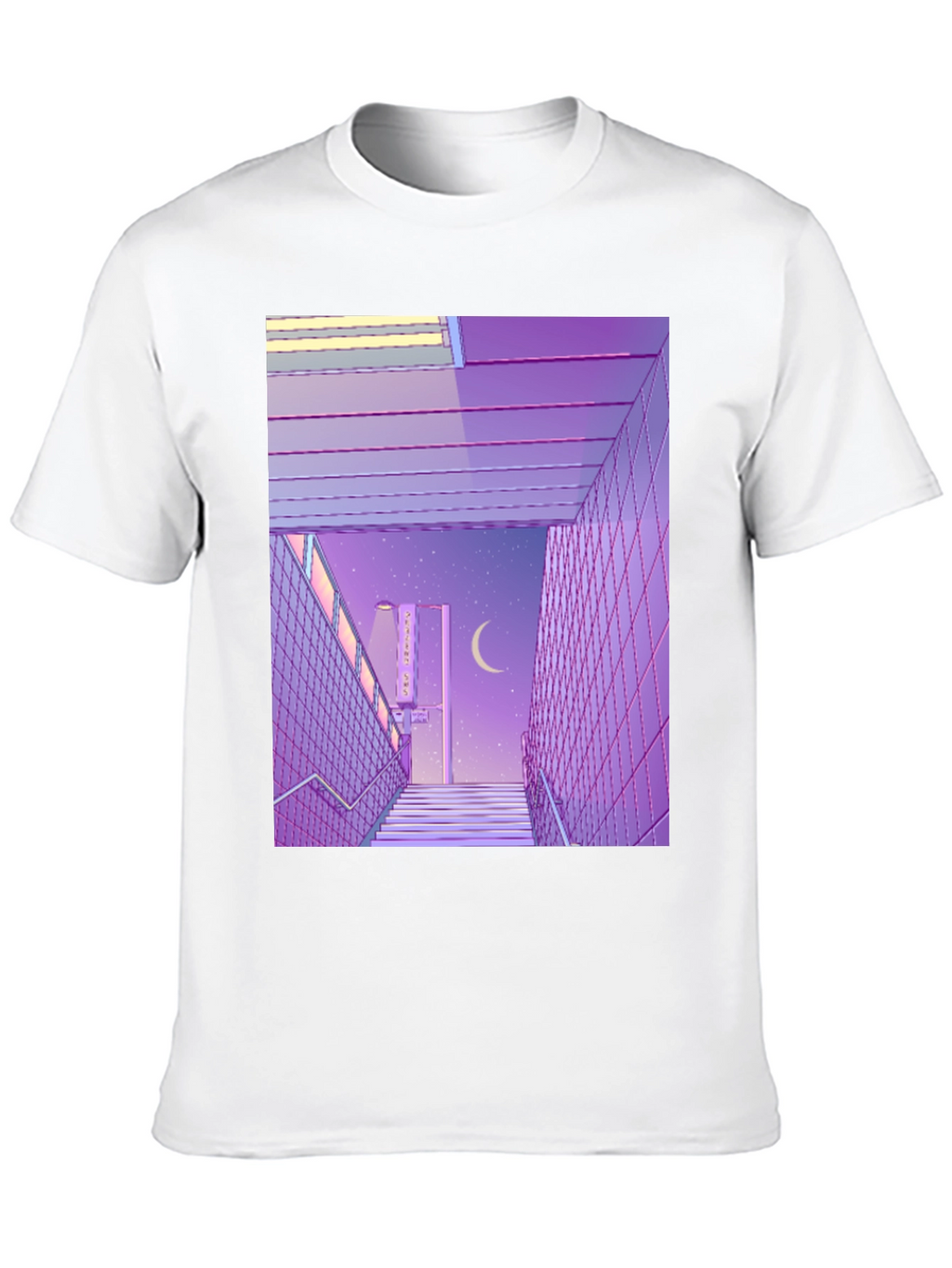 Camiseta Estampada Estilo Anime Urbano Nocturno