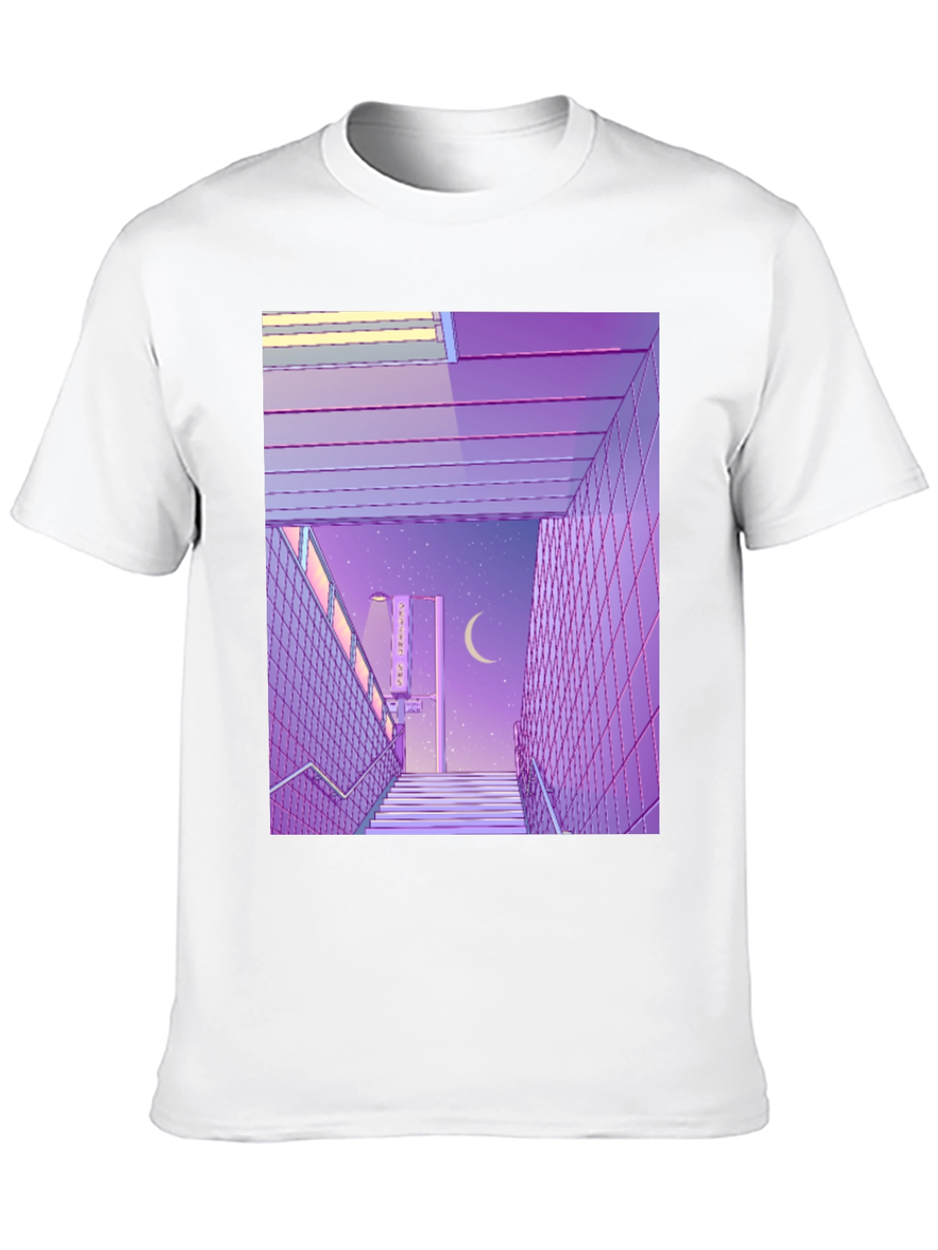 Camiseta Estampada Estilo Anime Urbano Nocturno