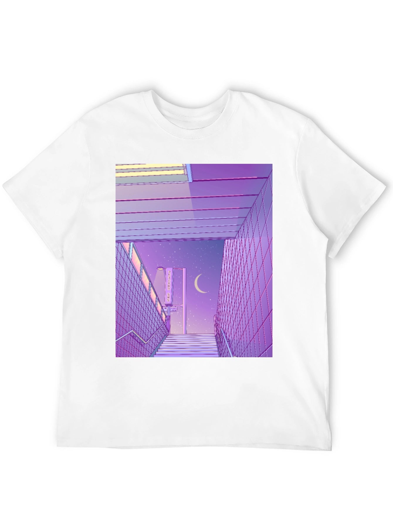 Camiseta Estampada Estilo Anime Urbano Nocturno