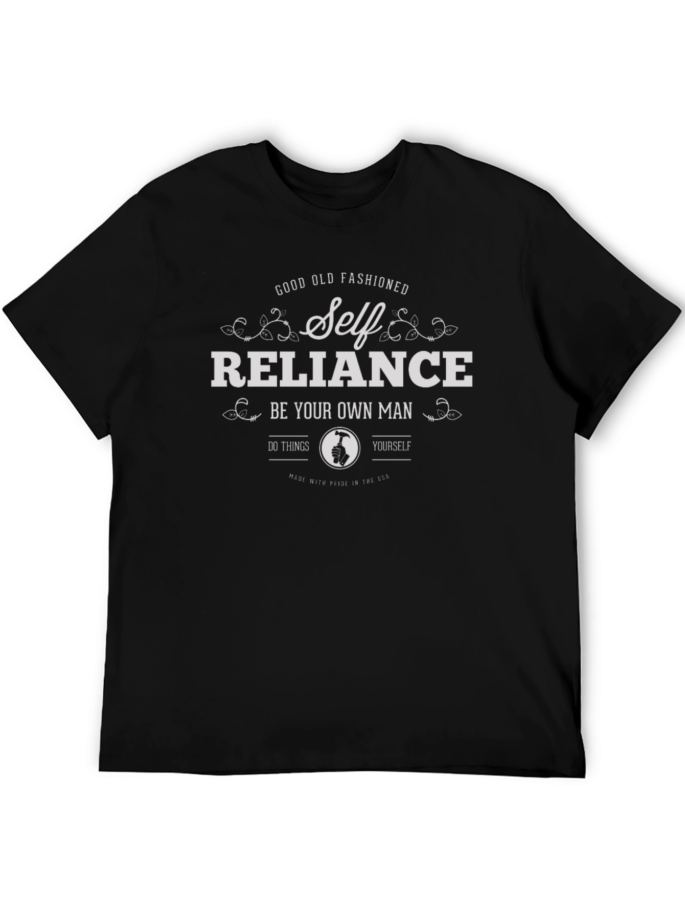 Camiseta Hombre Negra Self Reliance