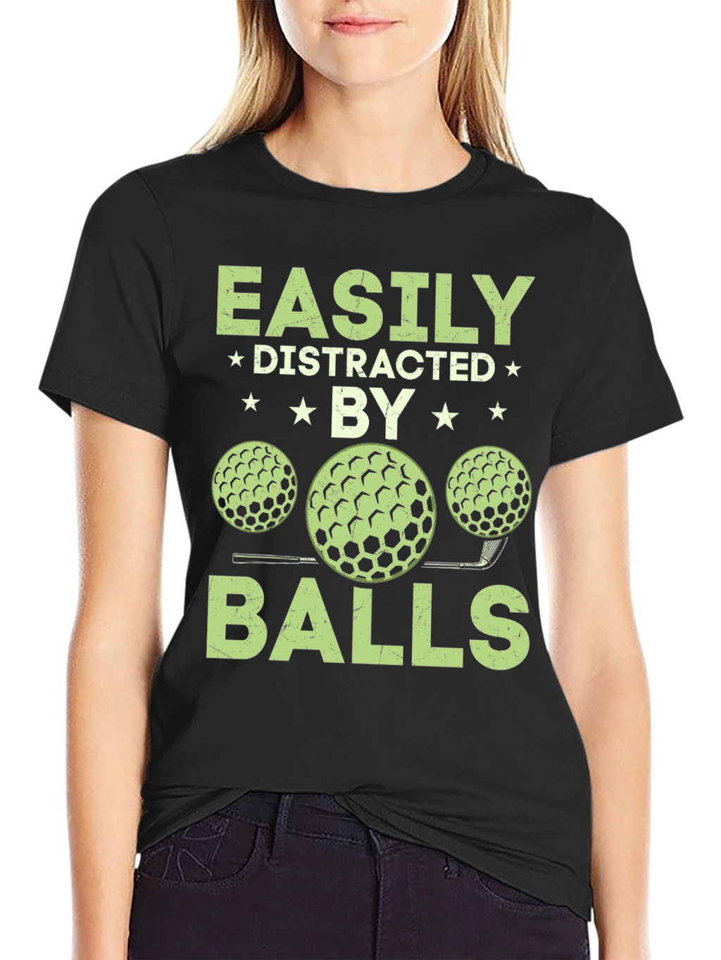 Camiseta Hombre Fácilmente Distraído por Bolas