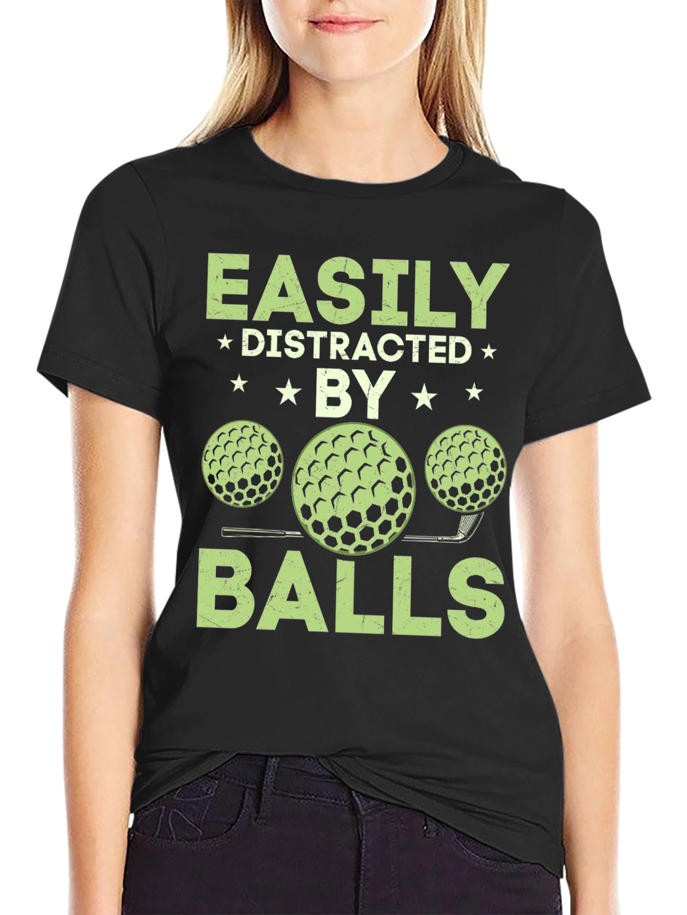 Camiseta Hombre Fácilmente Distraído por Bolas