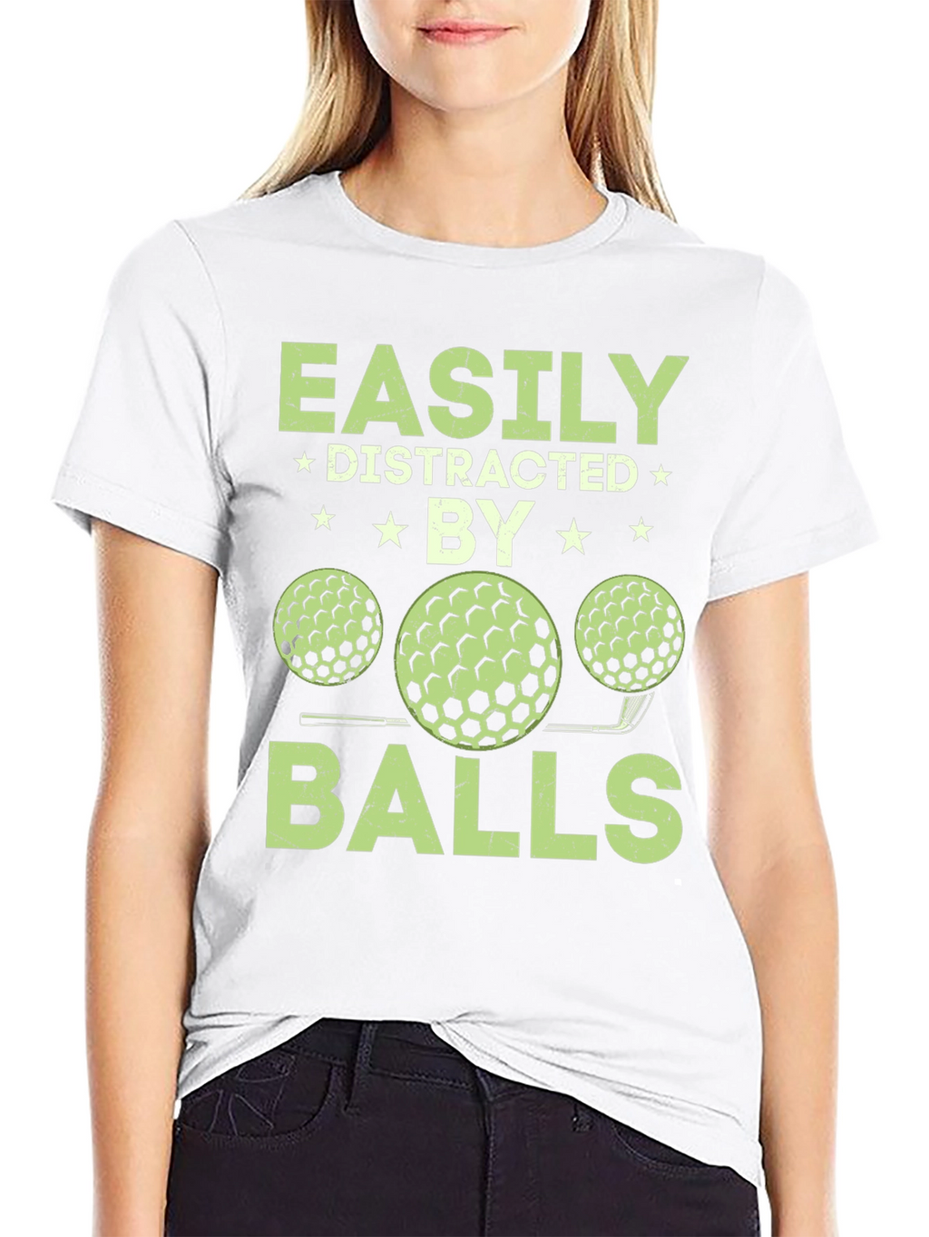 Camiseta Hombre Fácilmente Distraído por Bolas