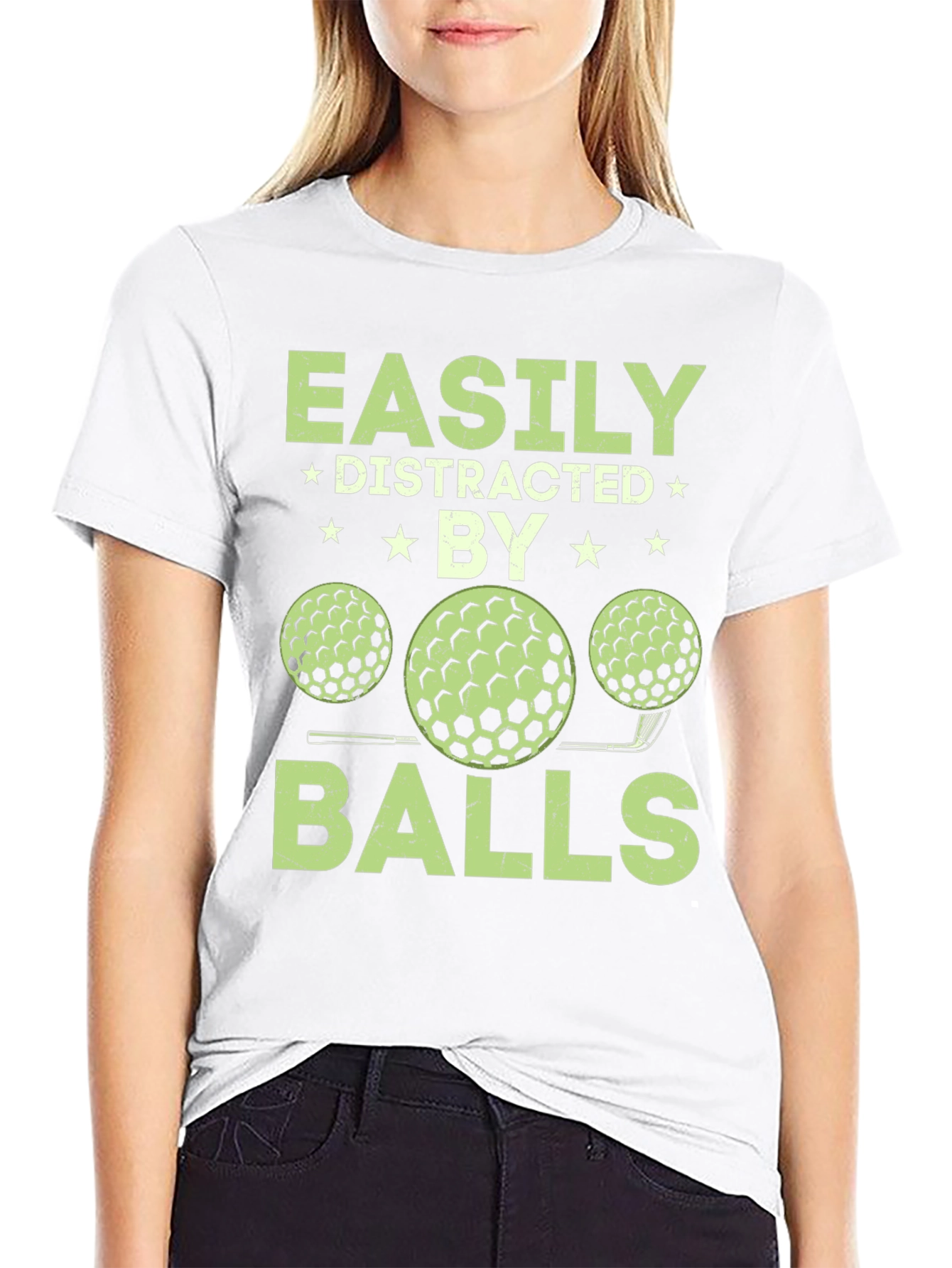 Camiseta Hombre Fácilmente Distraído por Bolas