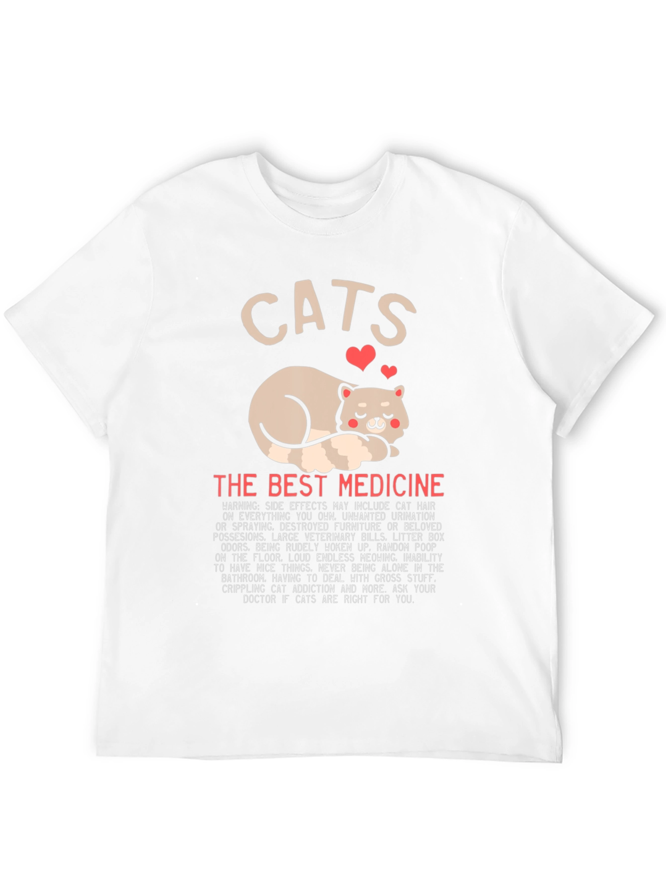 Camiseta Cats: The Best Medicine para Amantes de los Gatos