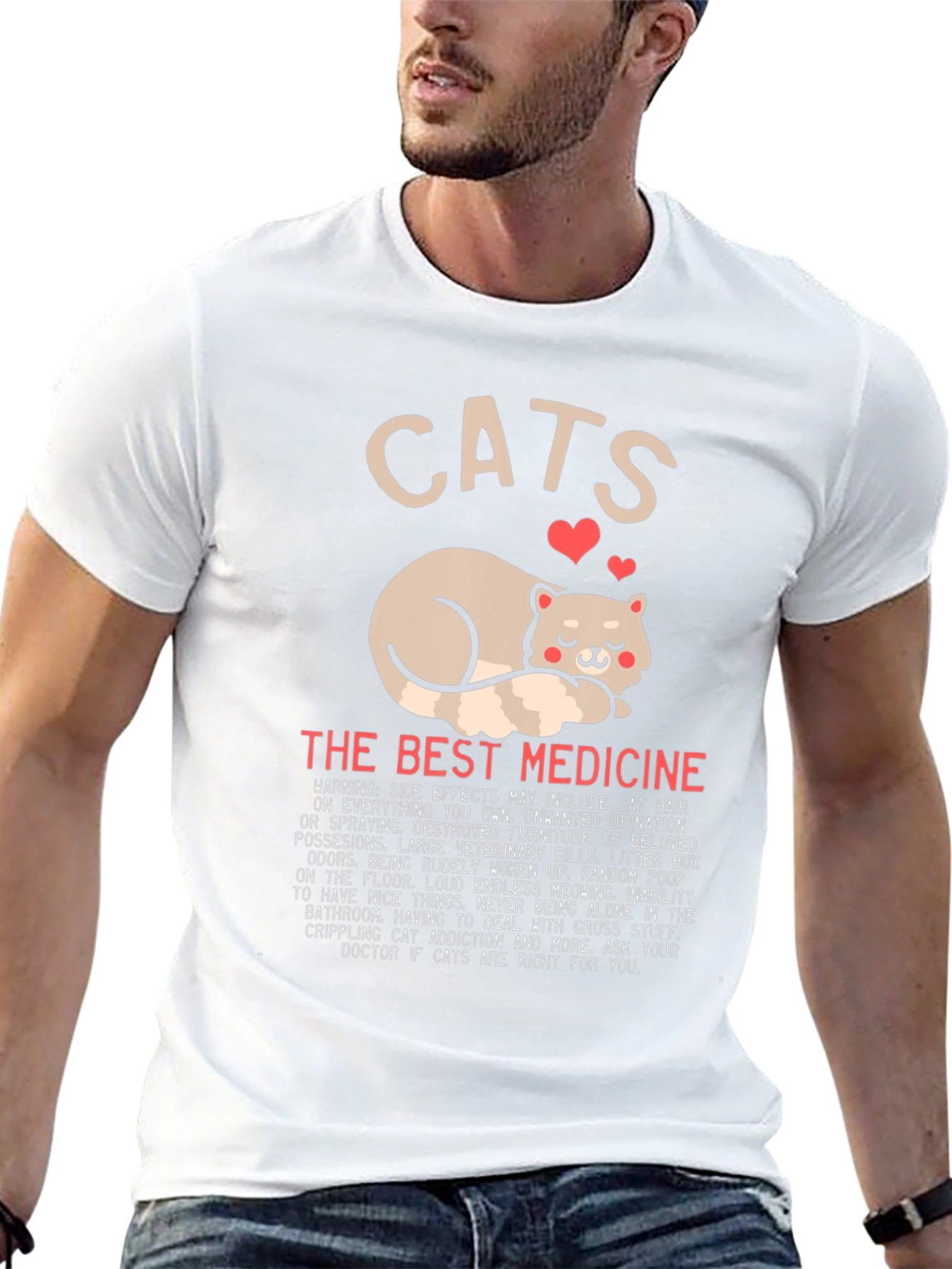 Camiseta Cats: The Best Medicine para Amantes de los Gatos