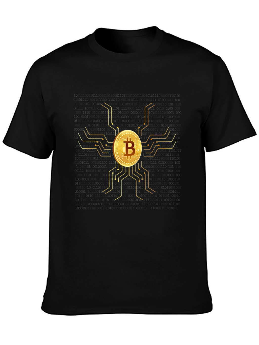 Camiseta Bitcoin Oro - Diseño Moderno