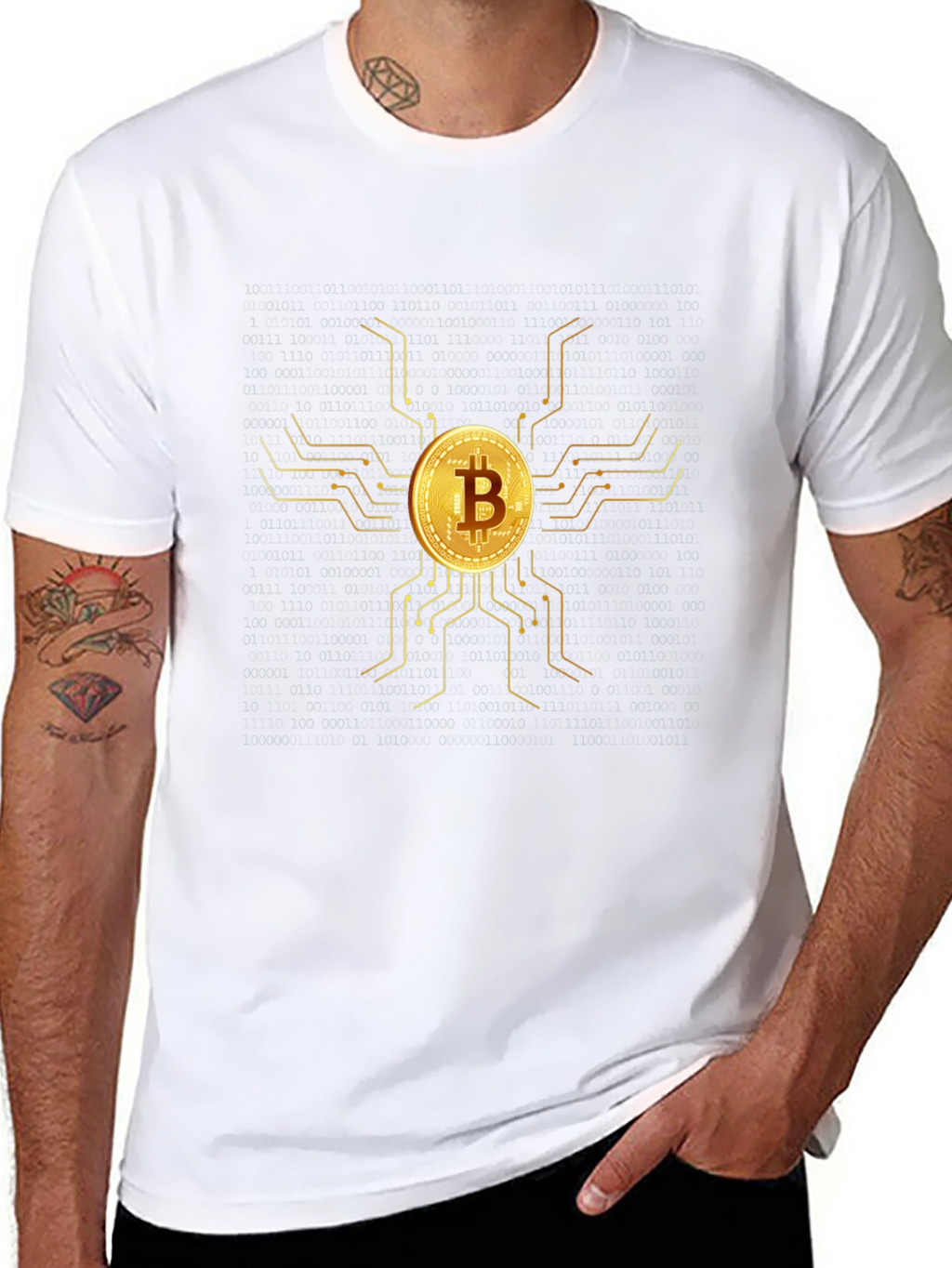 Camiseta Bitcoin Oro - Diseño Moderno