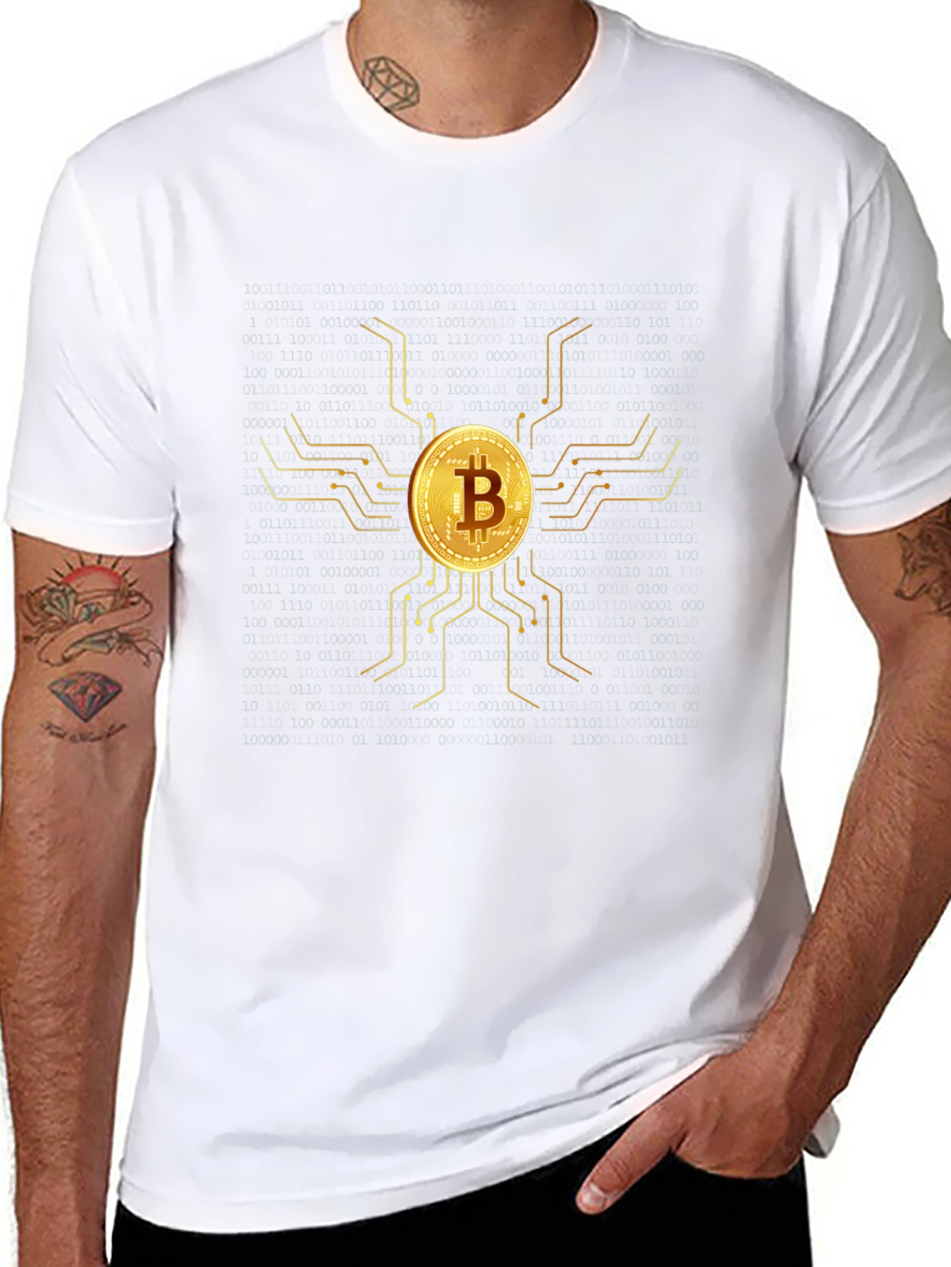 Camiseta Bitcoin Oro - Diseño Moderno