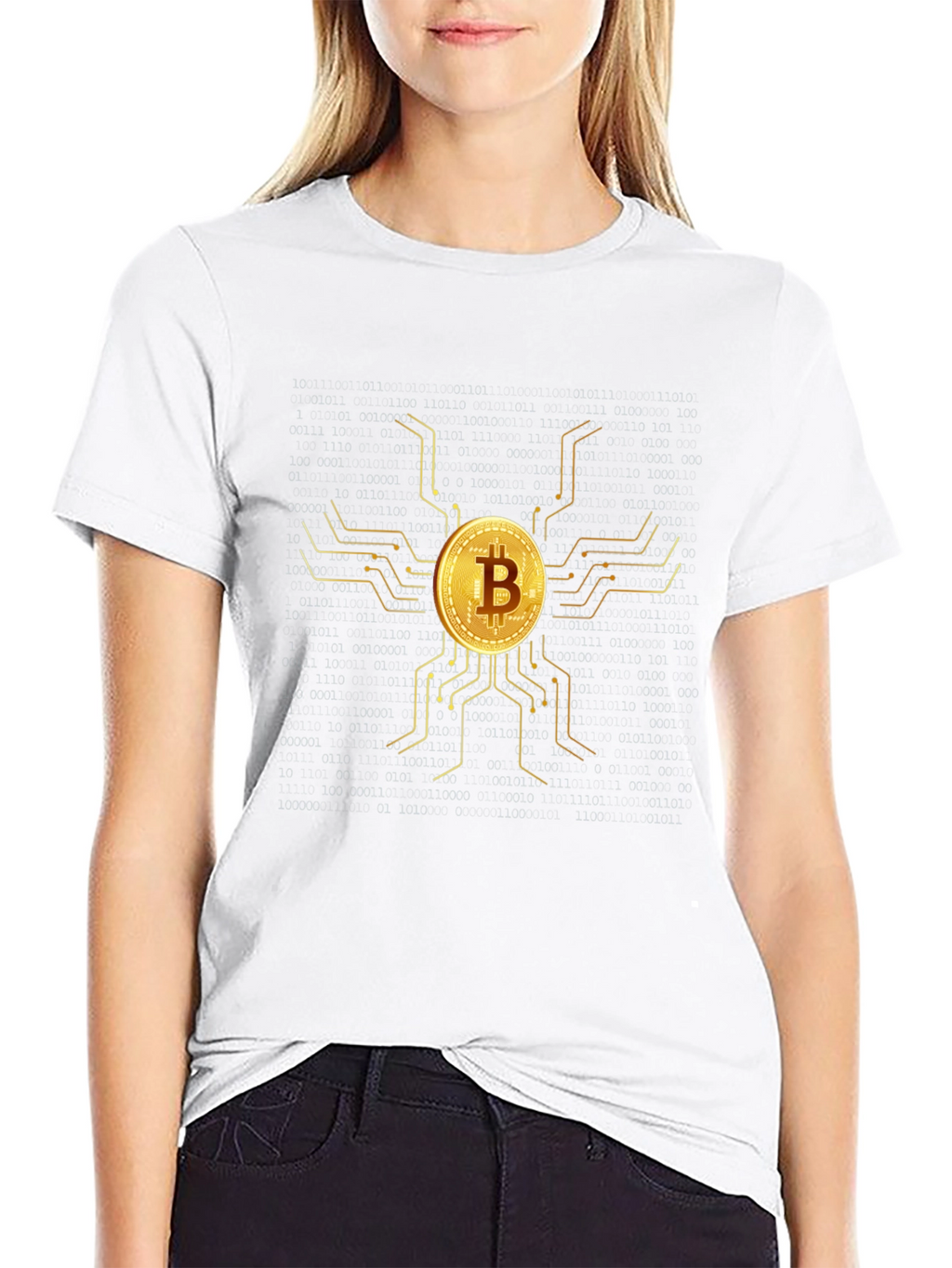 Camiseta Bitcoin Oro - Diseño Moderno