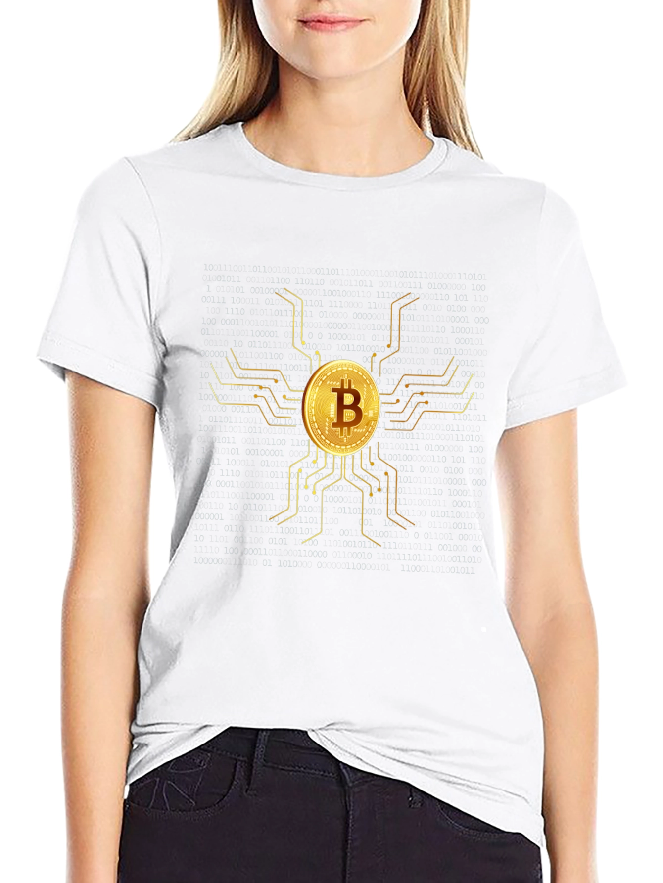 Camiseta Bitcoin Oro - Diseño Moderno