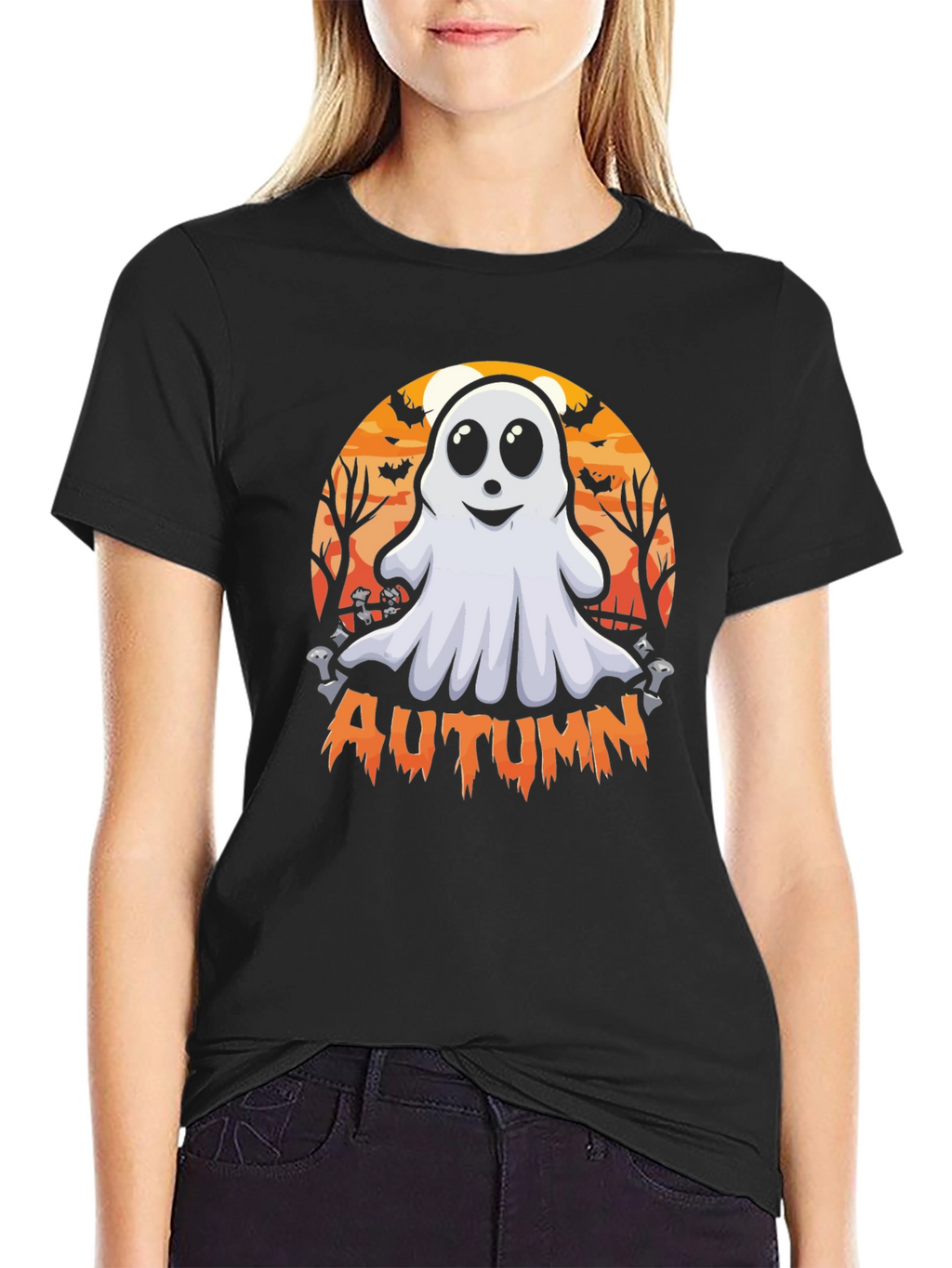 Camiseta Fantasma Otoñal - Diseño Halloween